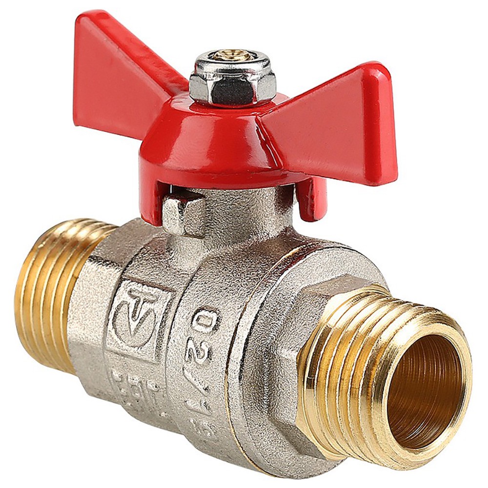 Кран шаровый VALTEC Base 1/2 НН ручка бабочка уп 12 шт VT.219.N.04
