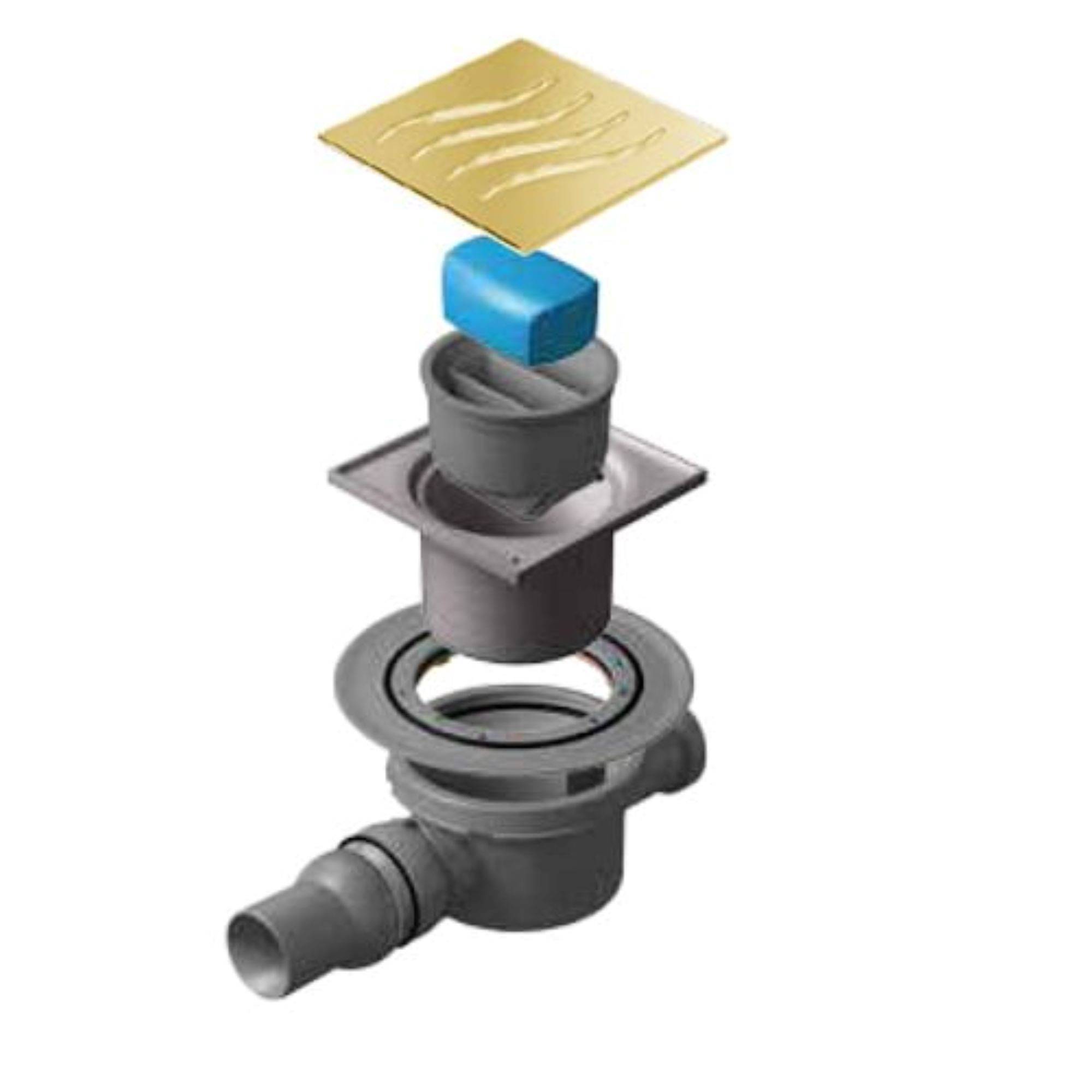 Трап для душа точечный Peštan Confluo Standard 100х100 мм Dry 2 Gold 13100005