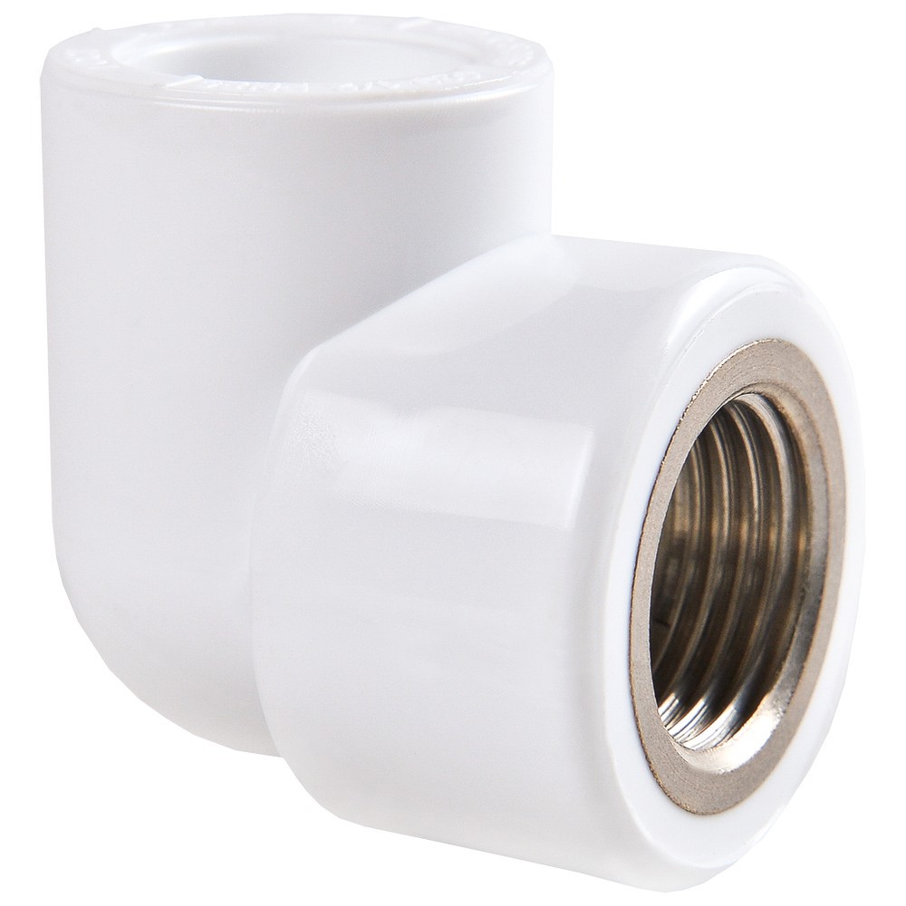 Угольник комбинированный полипропиленовый РВК 20x1/2 ВР белый 1655450