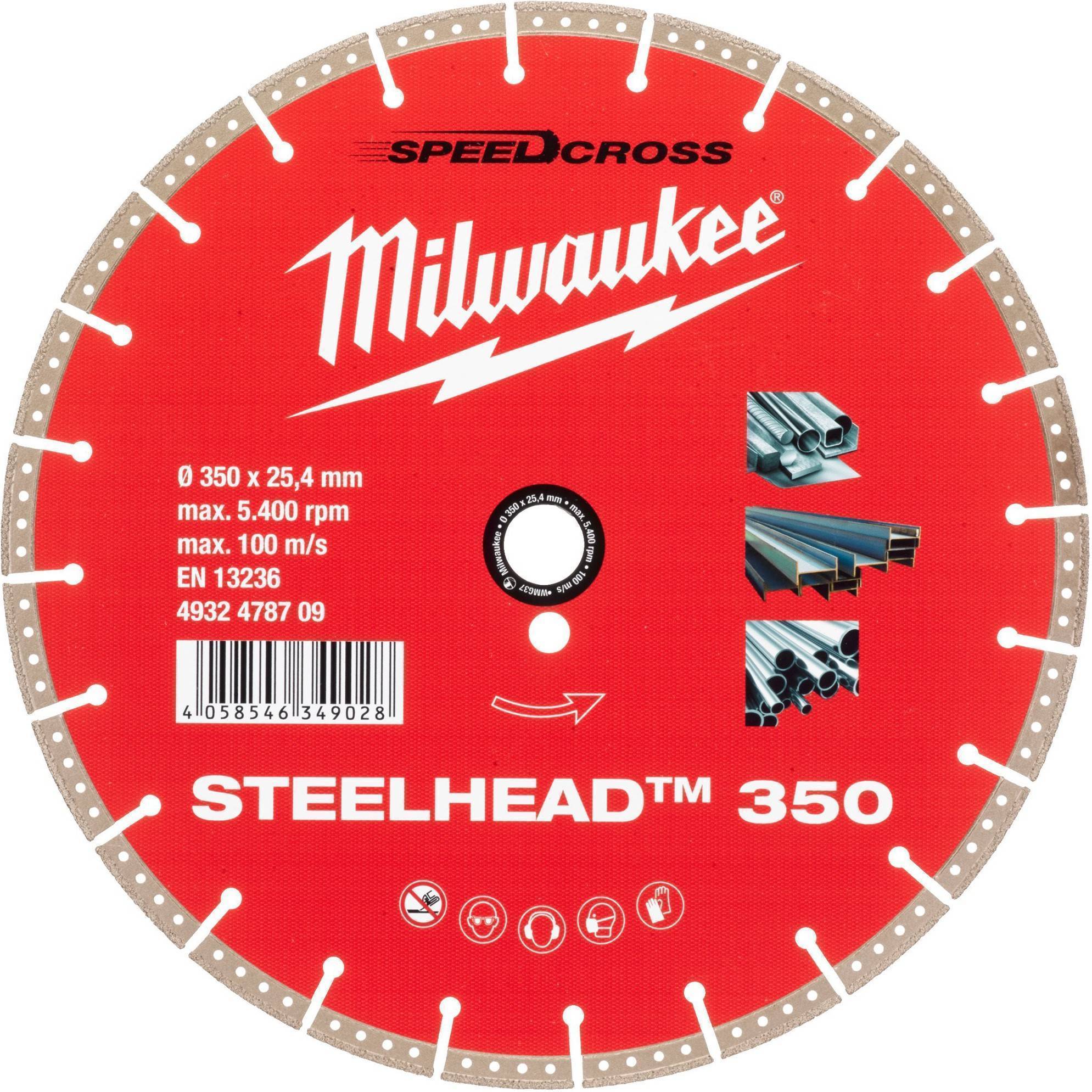 Диск алмазный Milwaukee STEELHEAD 350 мм 4932471312