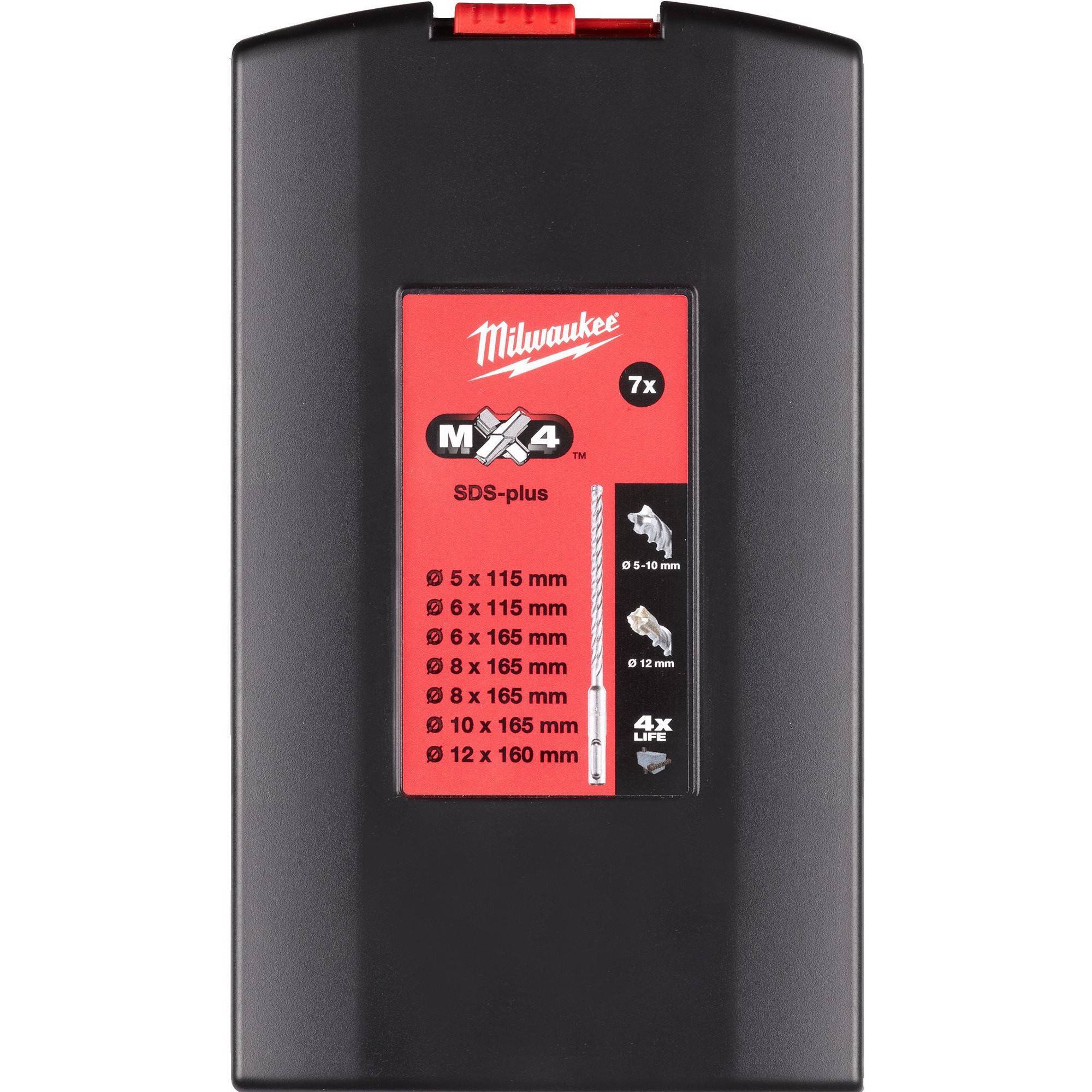 Набор буров по бетону Milwaukee SDS-plus MX4 7 шт. 4932352834