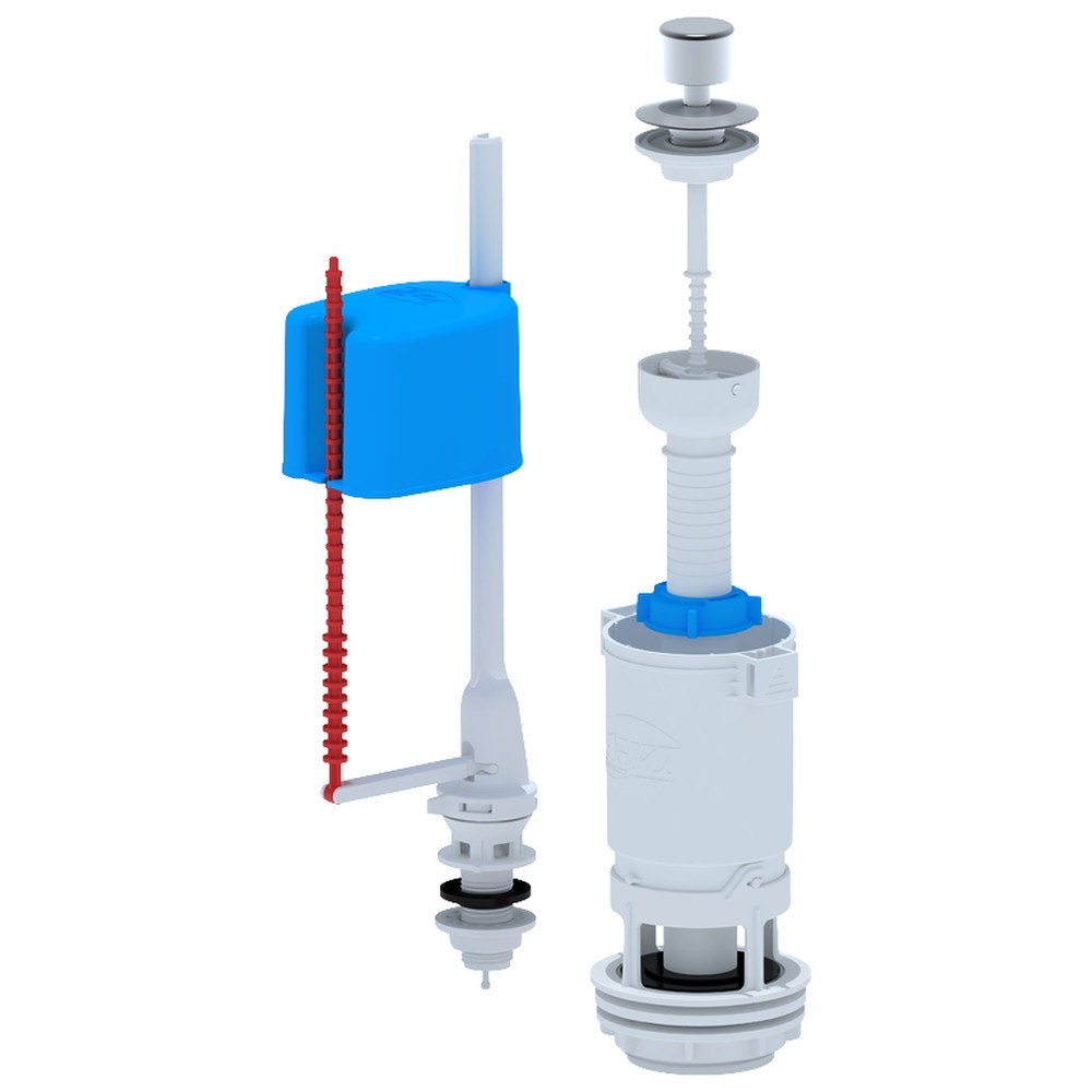 Арматура для бачка унитаза АНИ пласт нижний подвод пластиковая ручка WC4550M