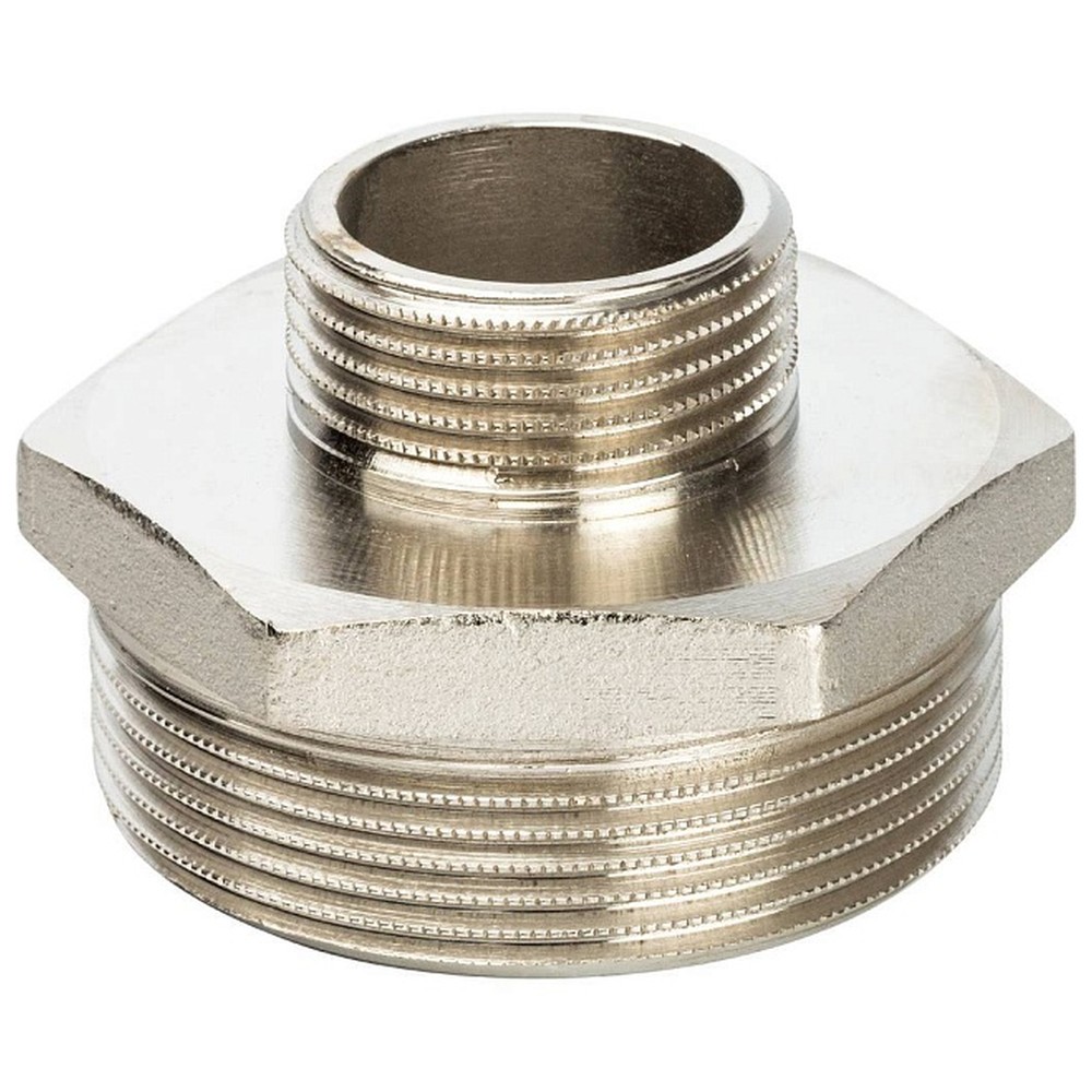 Ниппель переходной STOUT латунный никелированный 2x1 НР-НР SFT-0004-000021