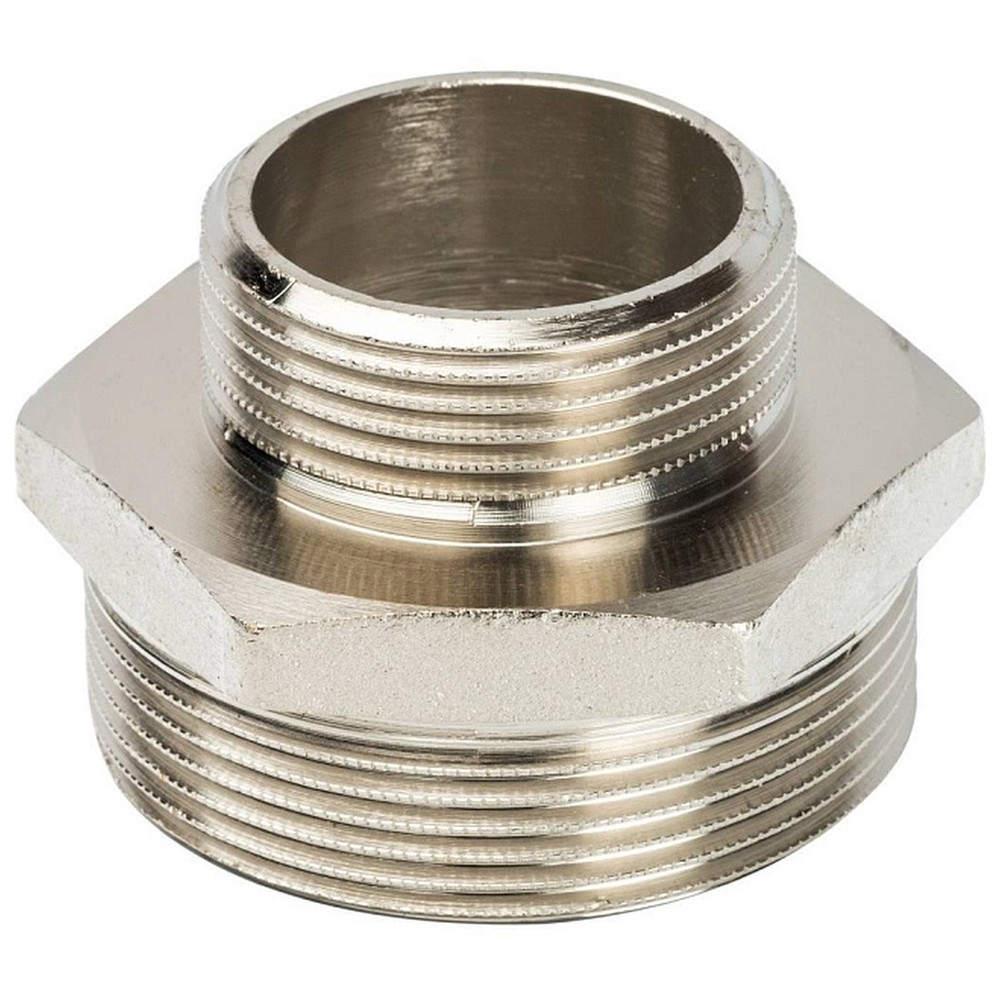 Ниппель переходной STOUT латунный никелированный 2x1 1/4 НР-НР SFT-0004-002114