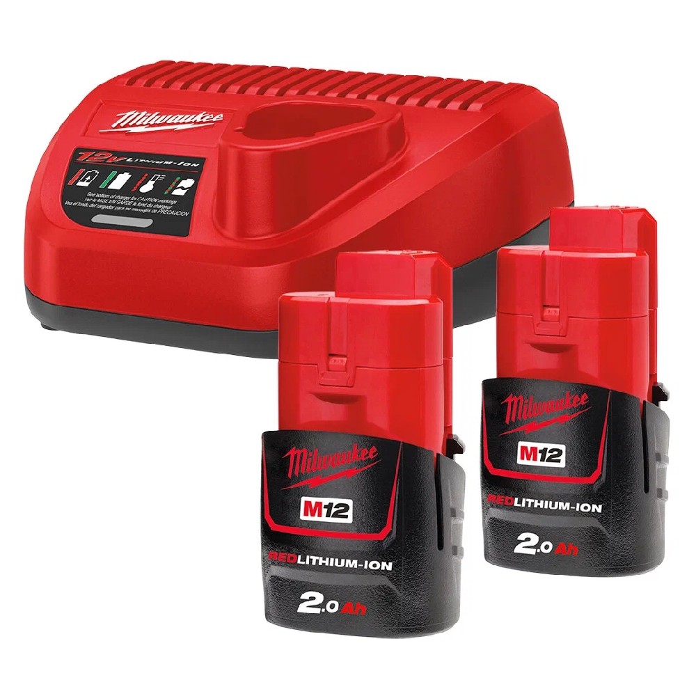 Энергокомплект Milwaukee M12 NRG-202 (Li-Ion 2.0 Ач) 4933459209