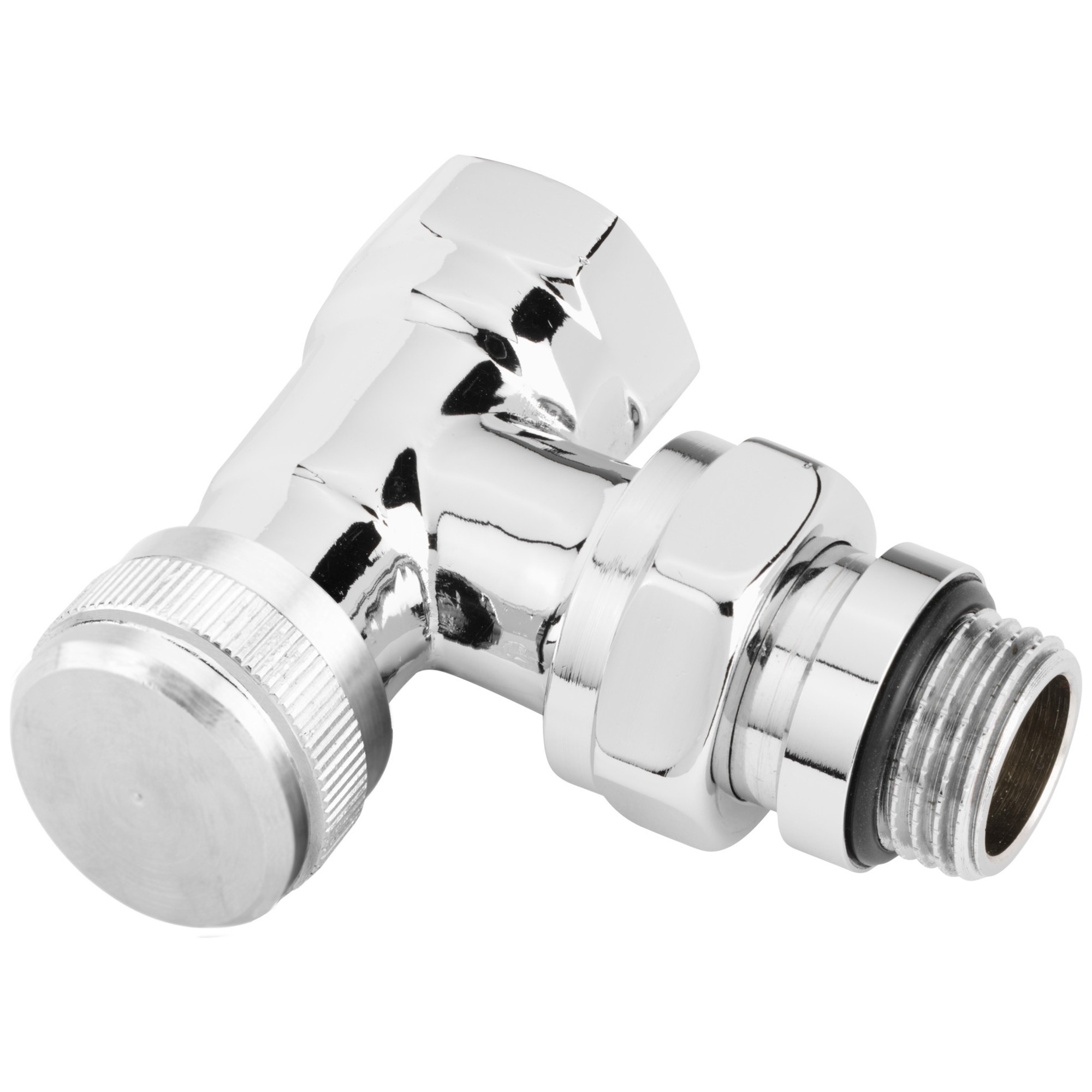 Клапан радиаторный запорный угловой Danfoss RLV-15CX 1/2 хромированный 003L0273