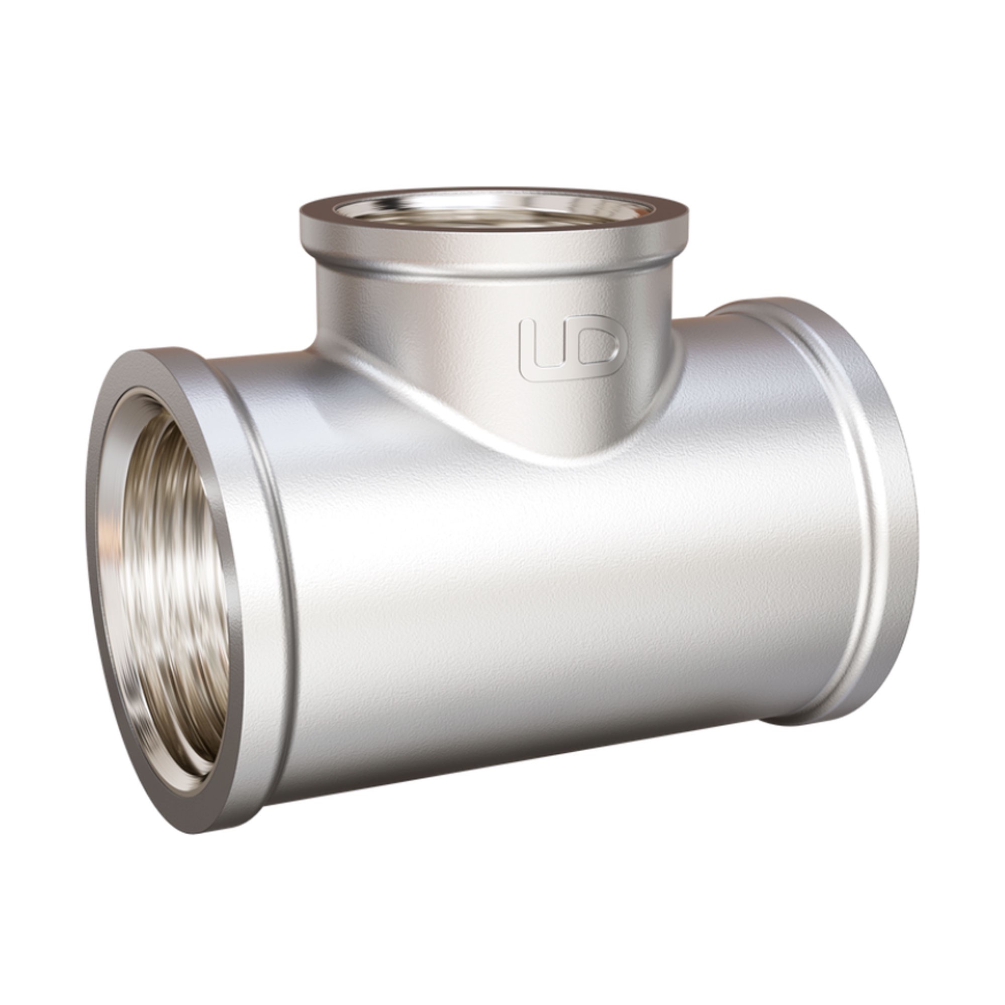 Тройник латунный LD Pride DN25 1 ВР/ВР/ВР никелированный 47.T.25.N