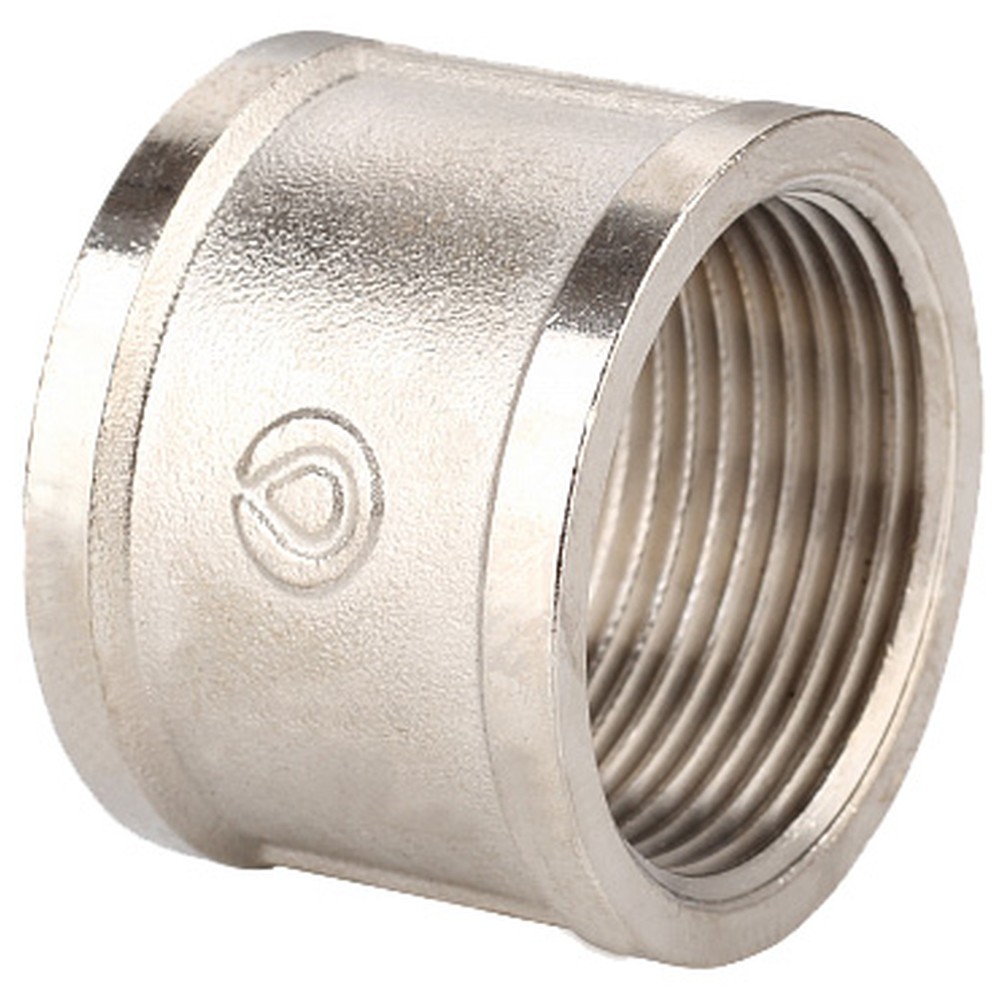 Муфта латунная никелированная Gappo 1/2 ВР-ВР 1441303