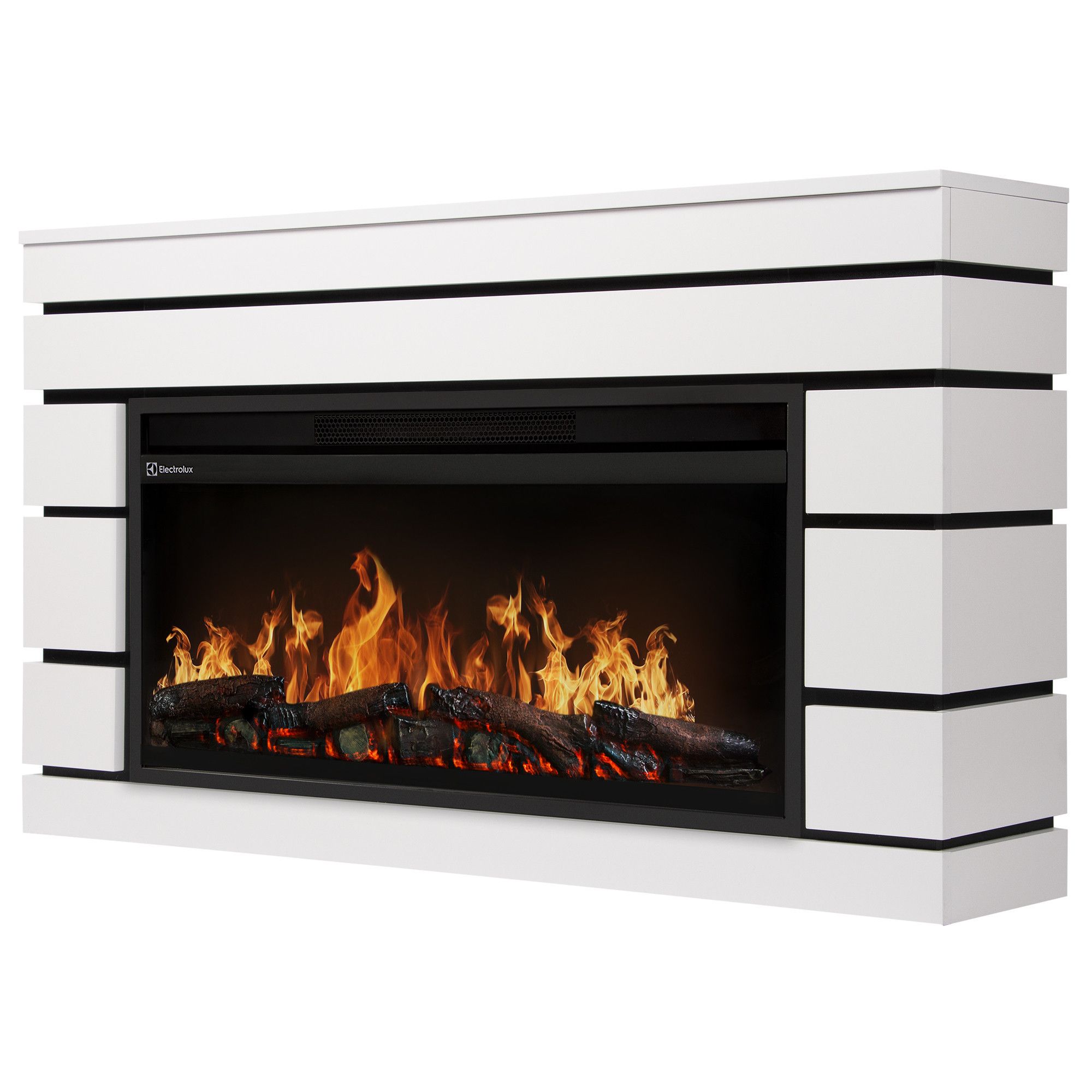Каминокомплект Electrolux: очаг EFP/P-3620LS, портал Moderno 36 белый/черный НС-1799673