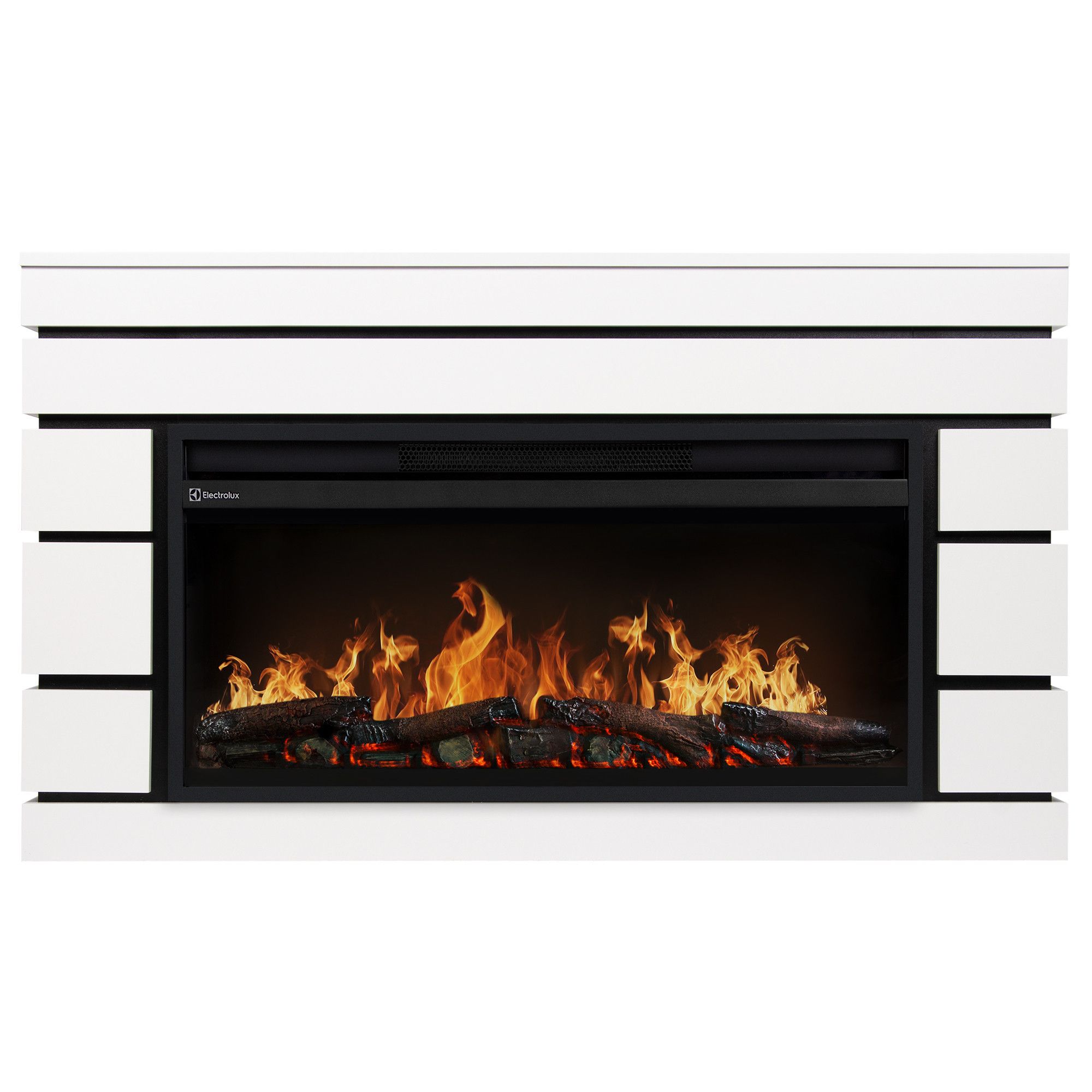 Каминокомплект Electrolux: очаг EFP/P-3620LS, портал Moderno 36 белый/черный НС-1799673