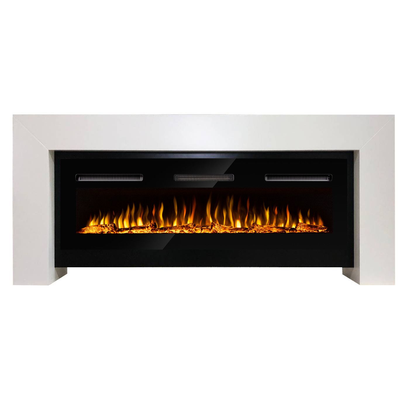 Каминокомплект: Очаг Electrolux Infinity EFP/P-1600ULS N, портал Suprema Long бел.
