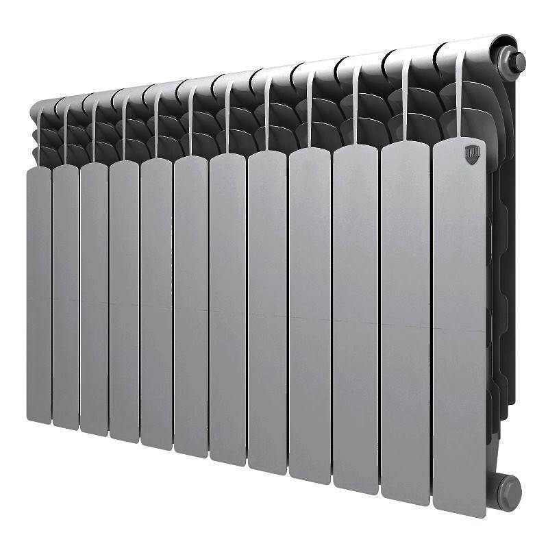 Радиатор биметаллический Royal Thermo Revolution Bimetall 500 2.0 12 секций Silver Satin 1425277