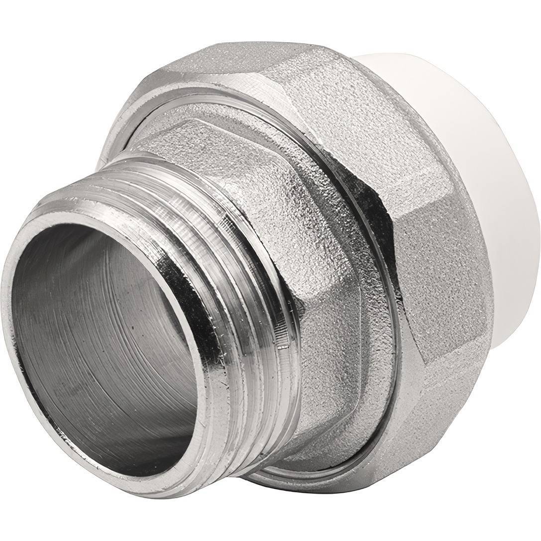 Муфта комбинированная разъемная THERMOLIGHT PP-R НР 25х1 белая НС-1620531