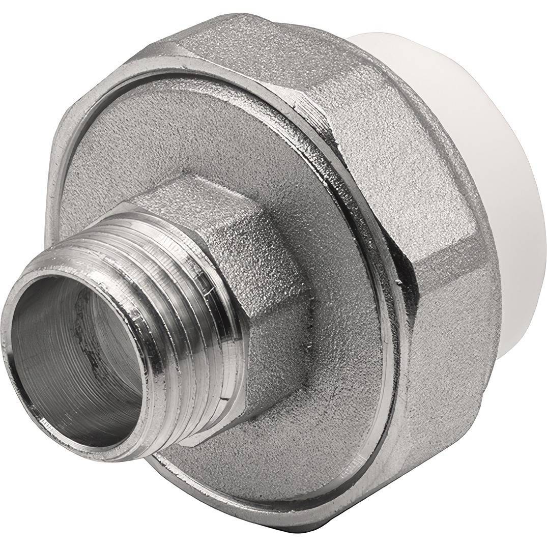Муфта комбинированная разъемная THERMOLIGHT PP-R НР 25х1/2 белая НС-1620532