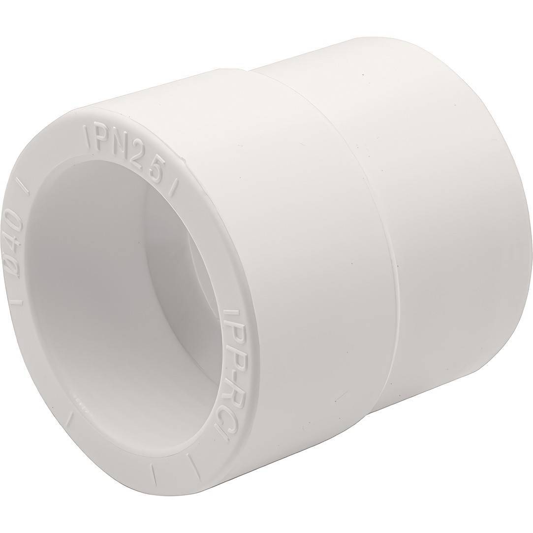 Муфта переходная PP-R THERMOLIGHT НР-ВР 50/40 мм белая НС-1620564
