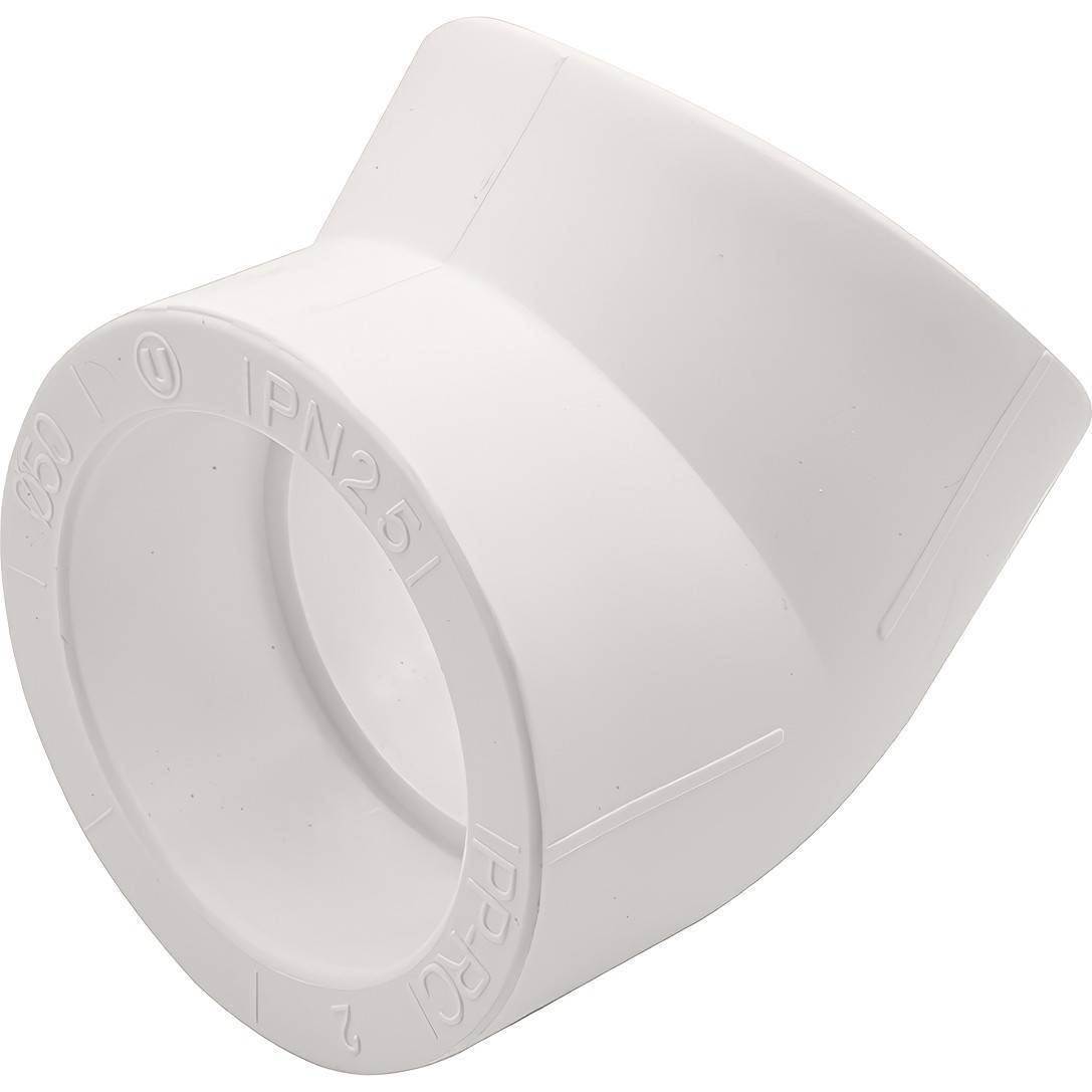 Угольник 45° PP-R THERMOLIGHT 50 мм белый НС-1620656