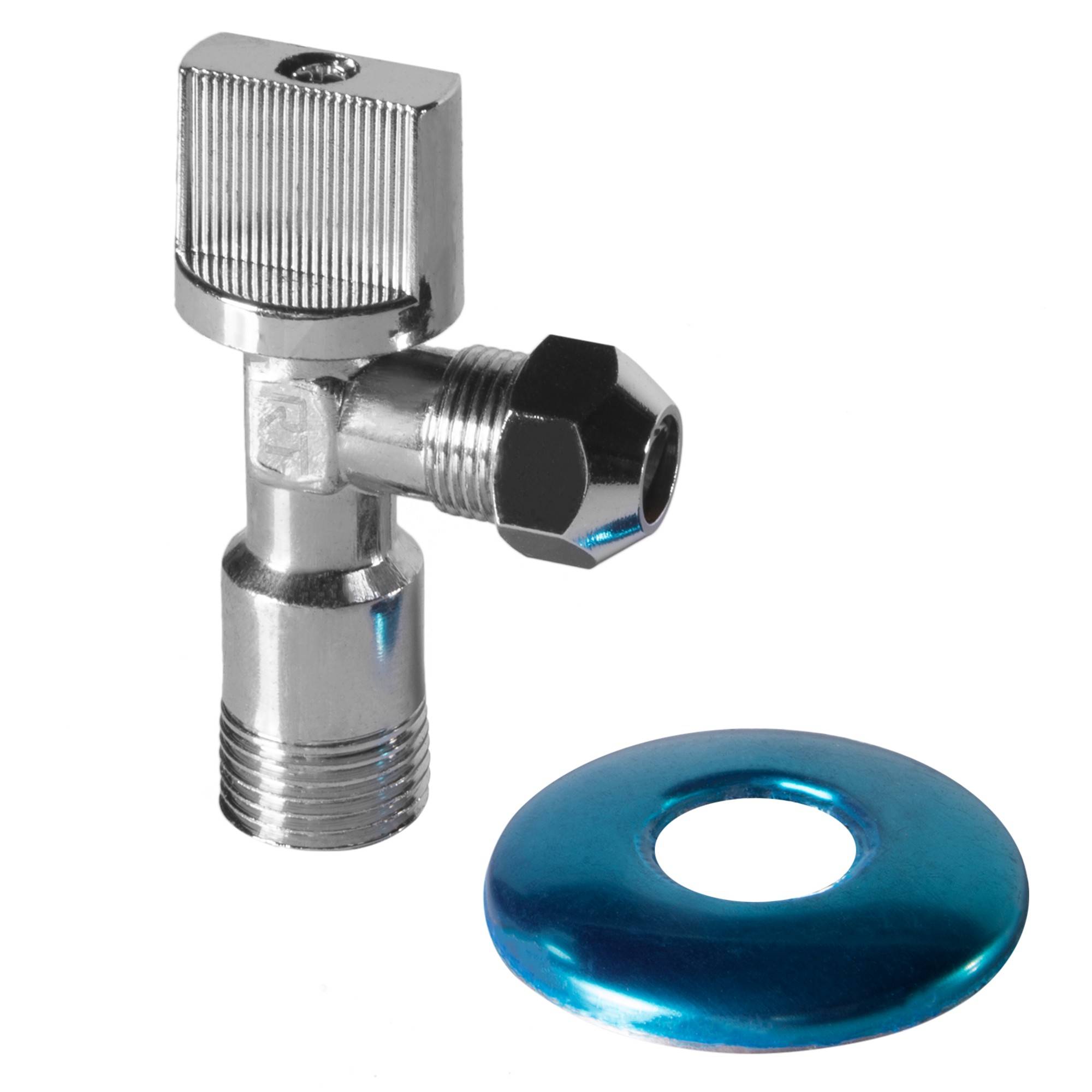 Кран шаровой угловой Royal Thermo OPTIMAL 1/2x3/8 для сантехприборов RTE 50.001