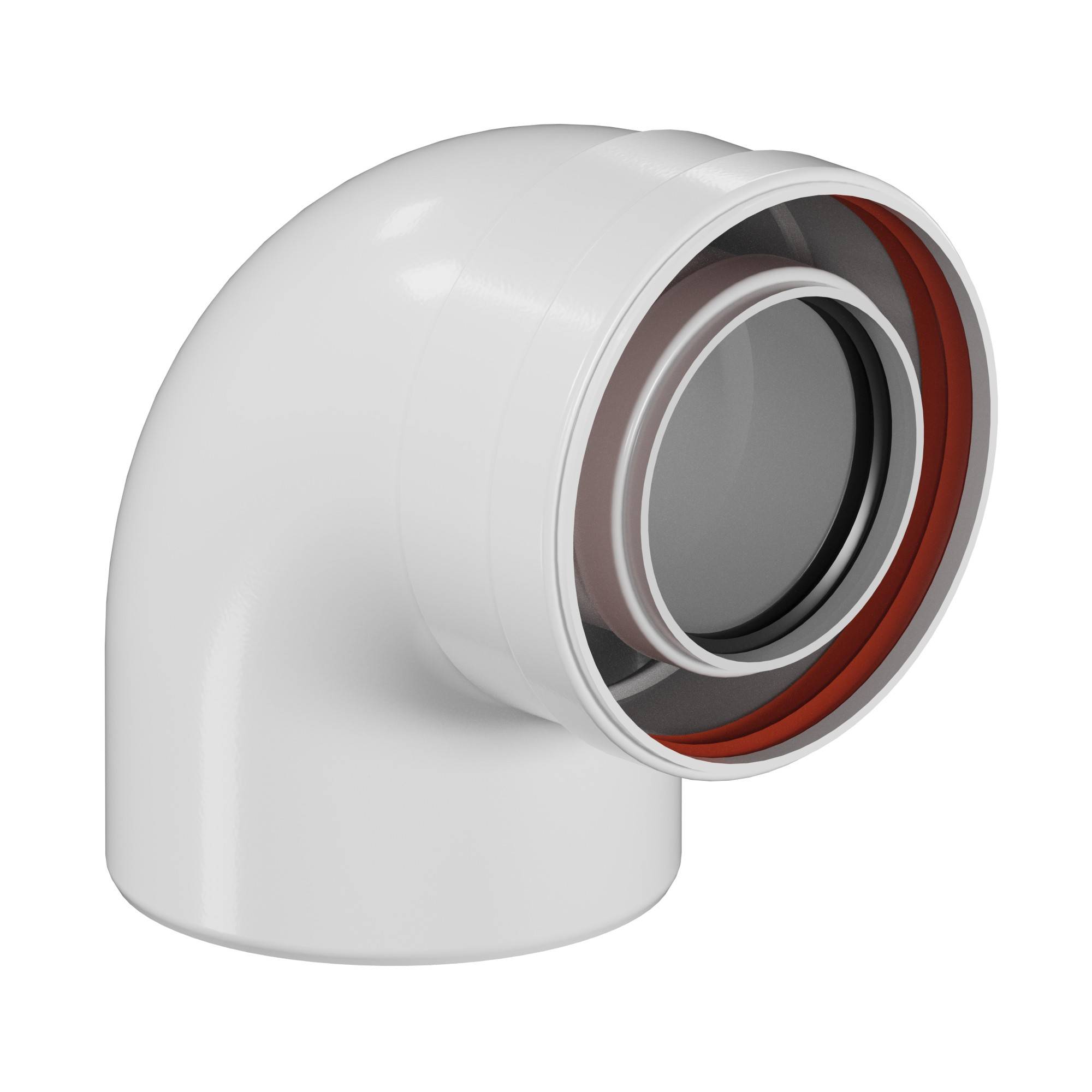 Колено коаксиальное Royal Thermo 80/125 90° MF для конденсационных котлов RTE 48.011