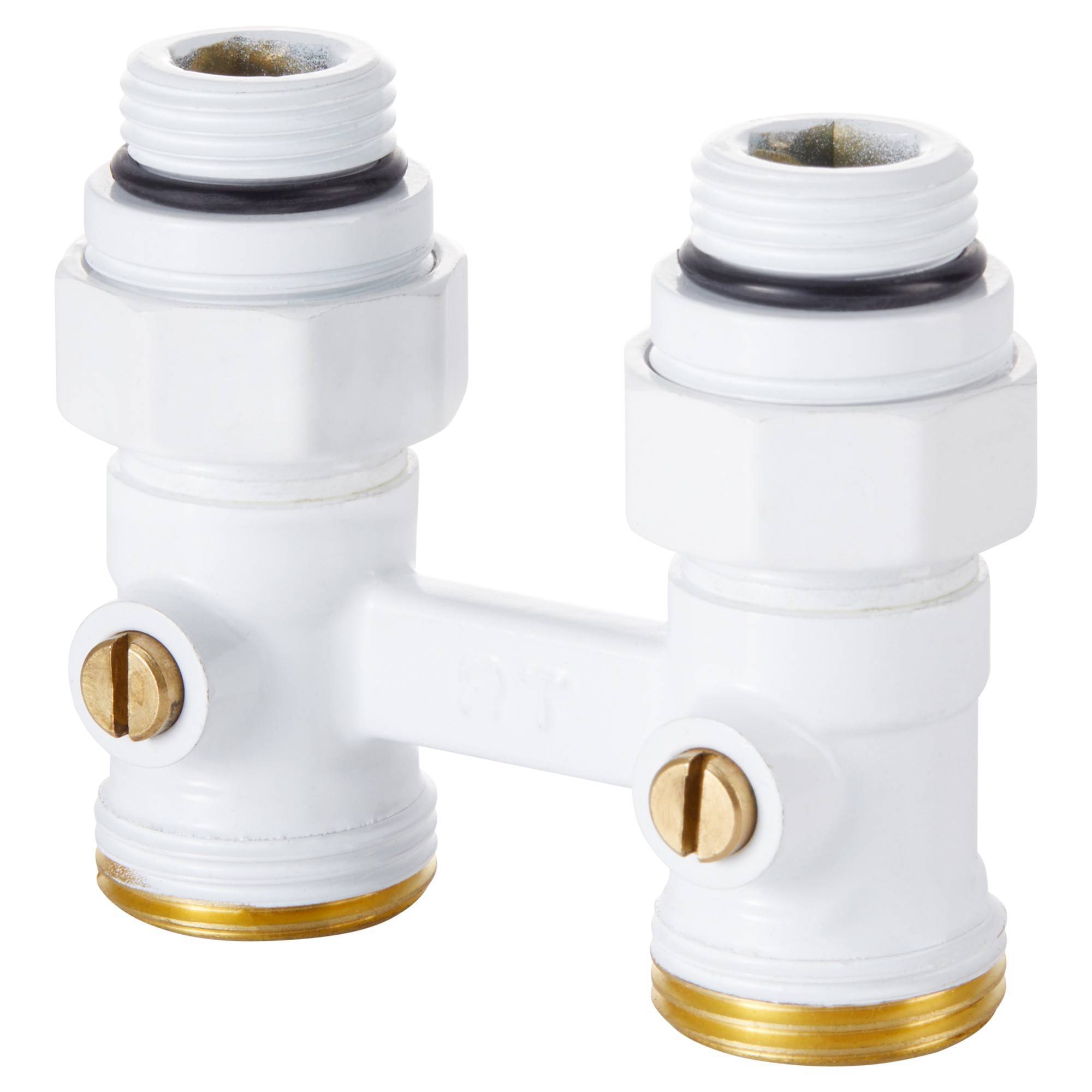 Узел нижнего подключения Royal Thermo прямой 1/2 x 3/4 EK белый RTE 07.00001