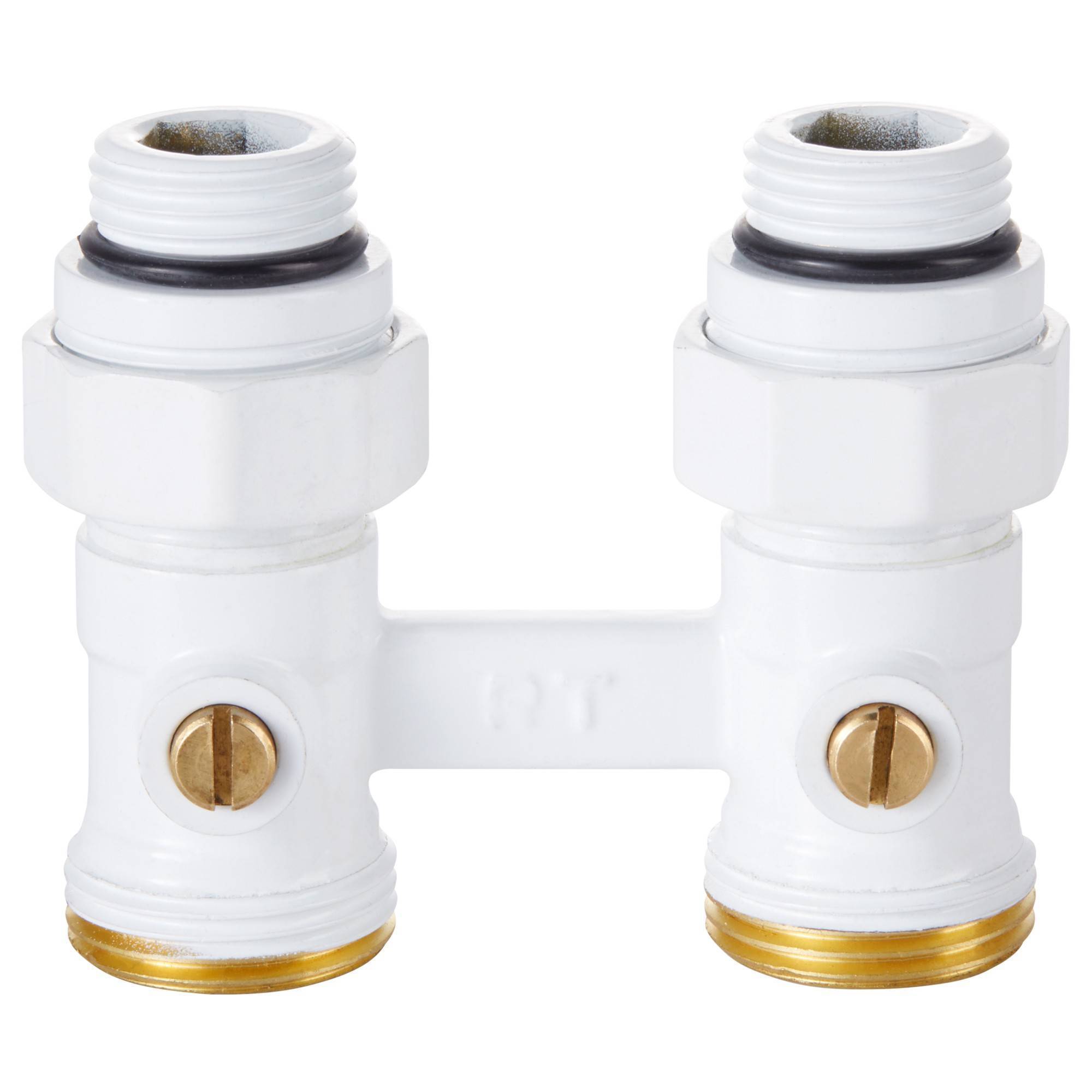 Узел нижнего подключения Royal Thermo прямой 1/2 x 3/4 EK белый RTE 07.00001