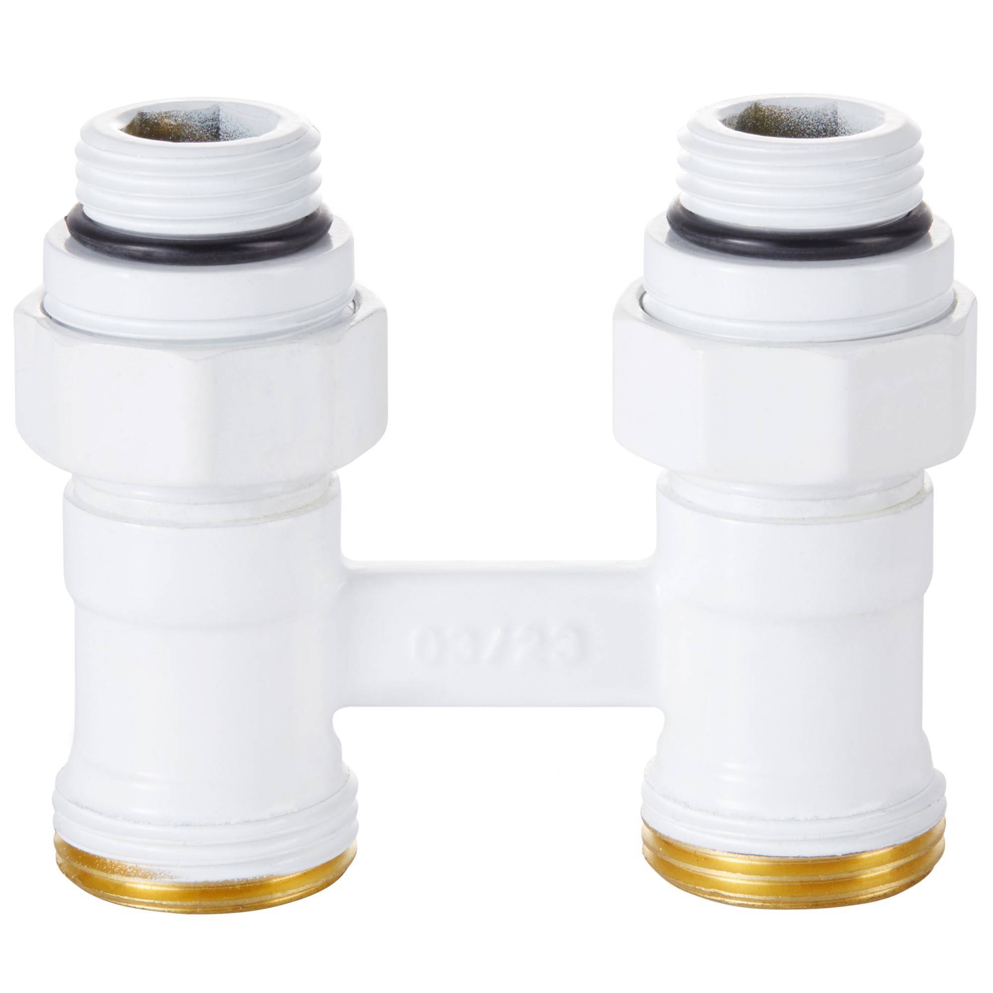 Узел нижнего подключения Royal Thermo прямой 1/2 x 3/4 EK белый RTE 07.00001