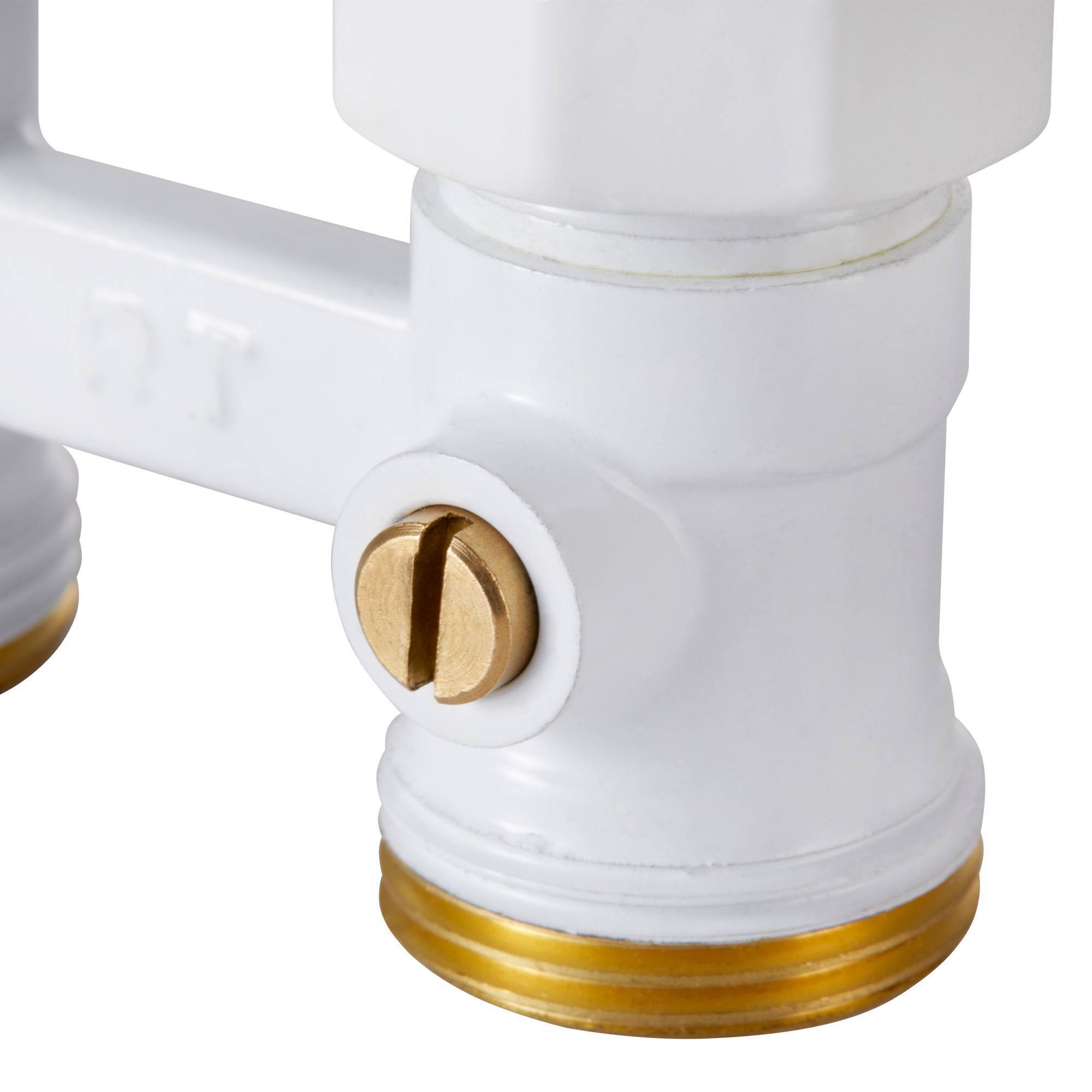 Узел нижнего подключения Royal Thermo прямой 1/2 x 3/4 EK белый RTE 07.00001