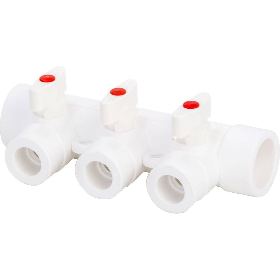 Коллектор полипропиленовый Lammin с шаровыми кранами 40 мм х 3 выхода 1160587