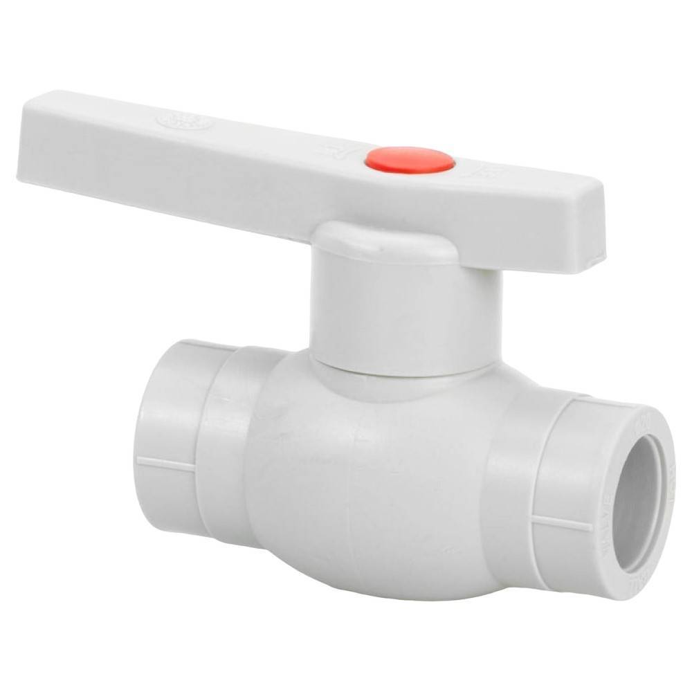 Кран шаровой PPR Lammin 90 мм белый НС-1641556