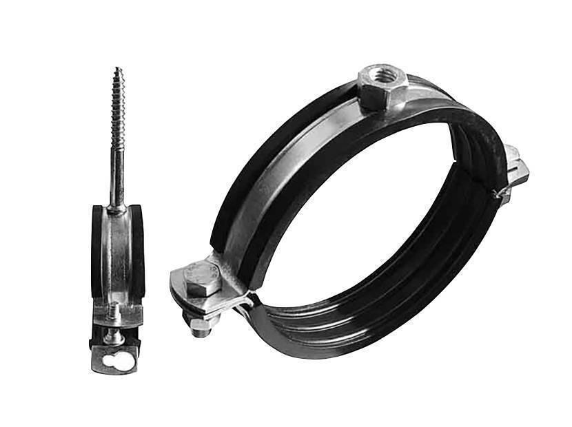 Хомут для труб Royal Thermo стальной оцинкованный с прокладкой и дюбелем 1 32-37 мм 1040553