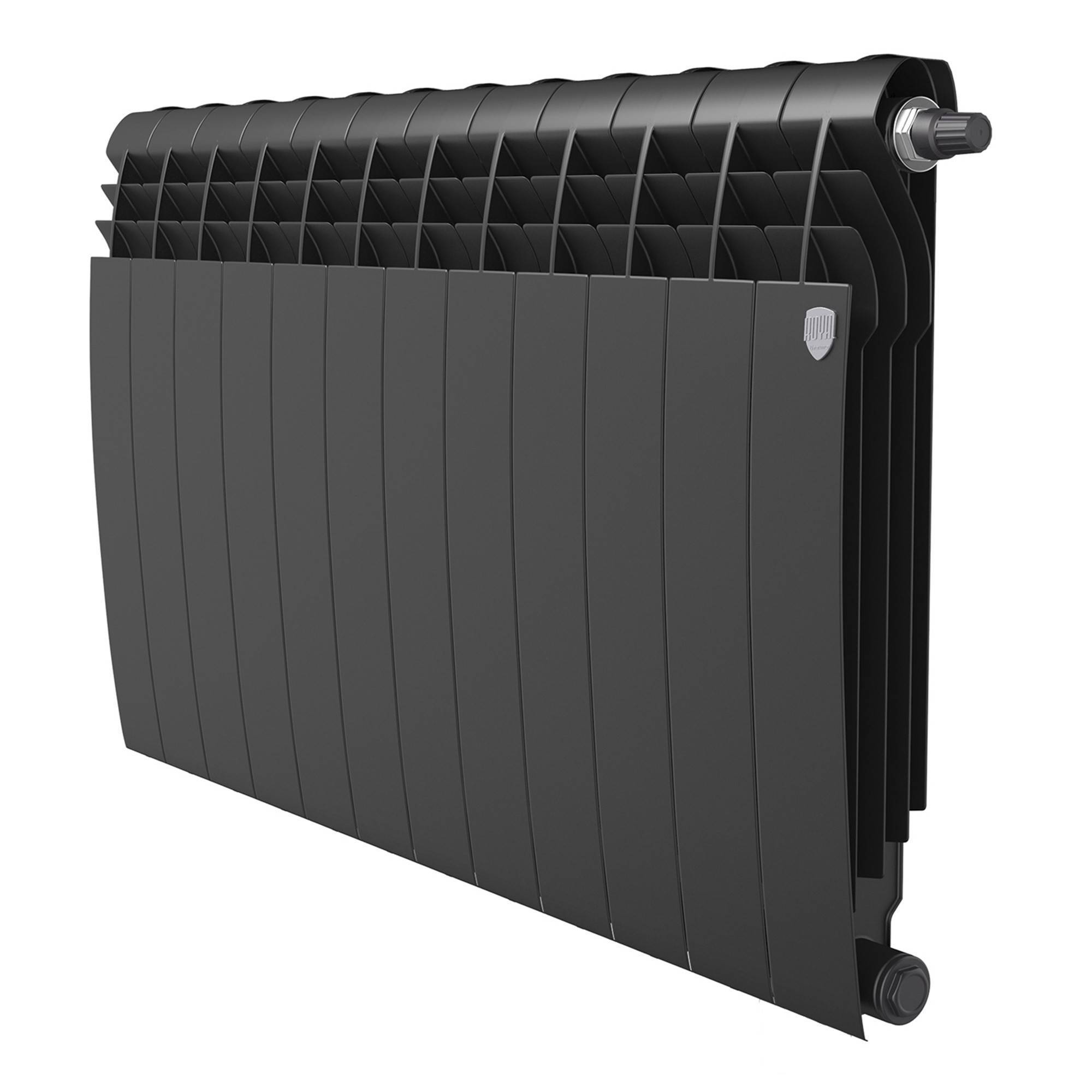Радиатор биметаллический Royal Thermo BiLiner 500 Noir Sable нижнее подключение 12 секций НС-1506308