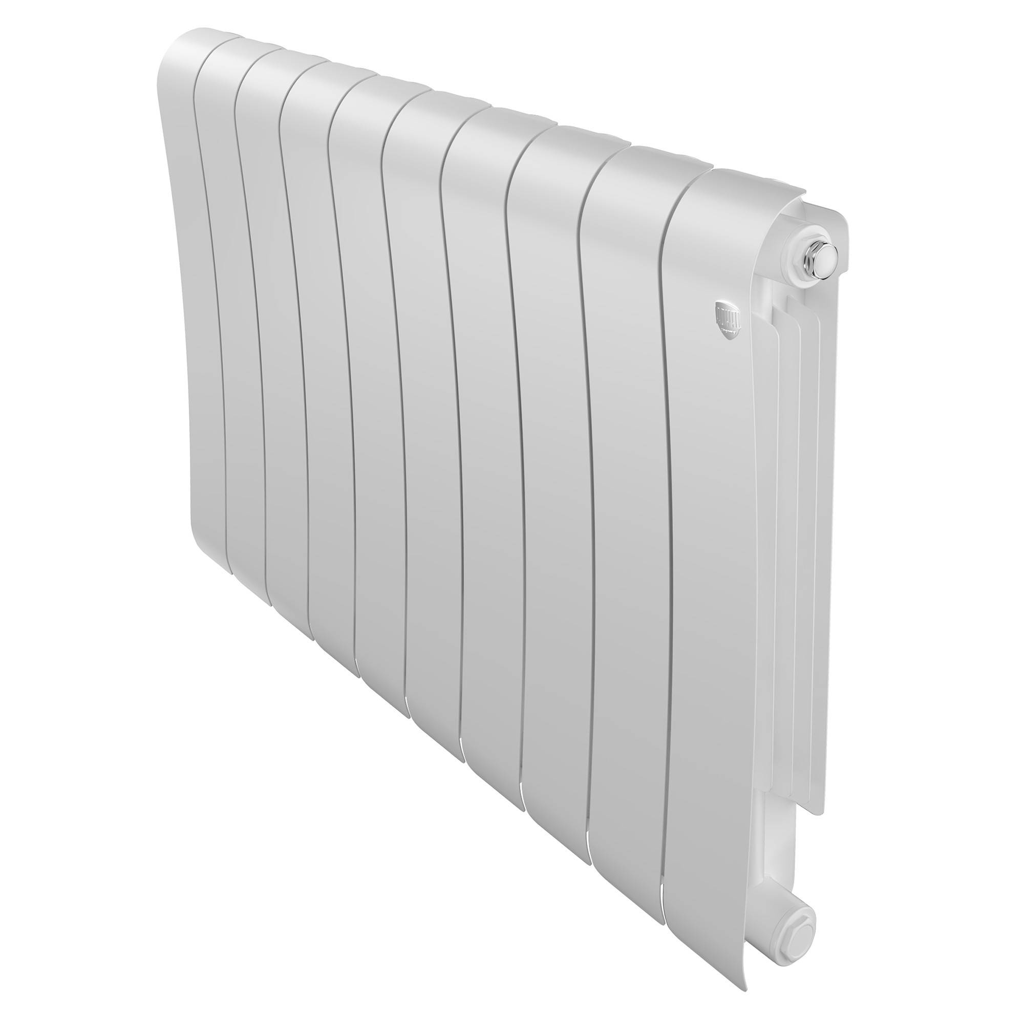 Радиатор биметаллический Royal Thermo Infinity 500 Bianco Traffico 10 секций боковое подключение НС-1629656