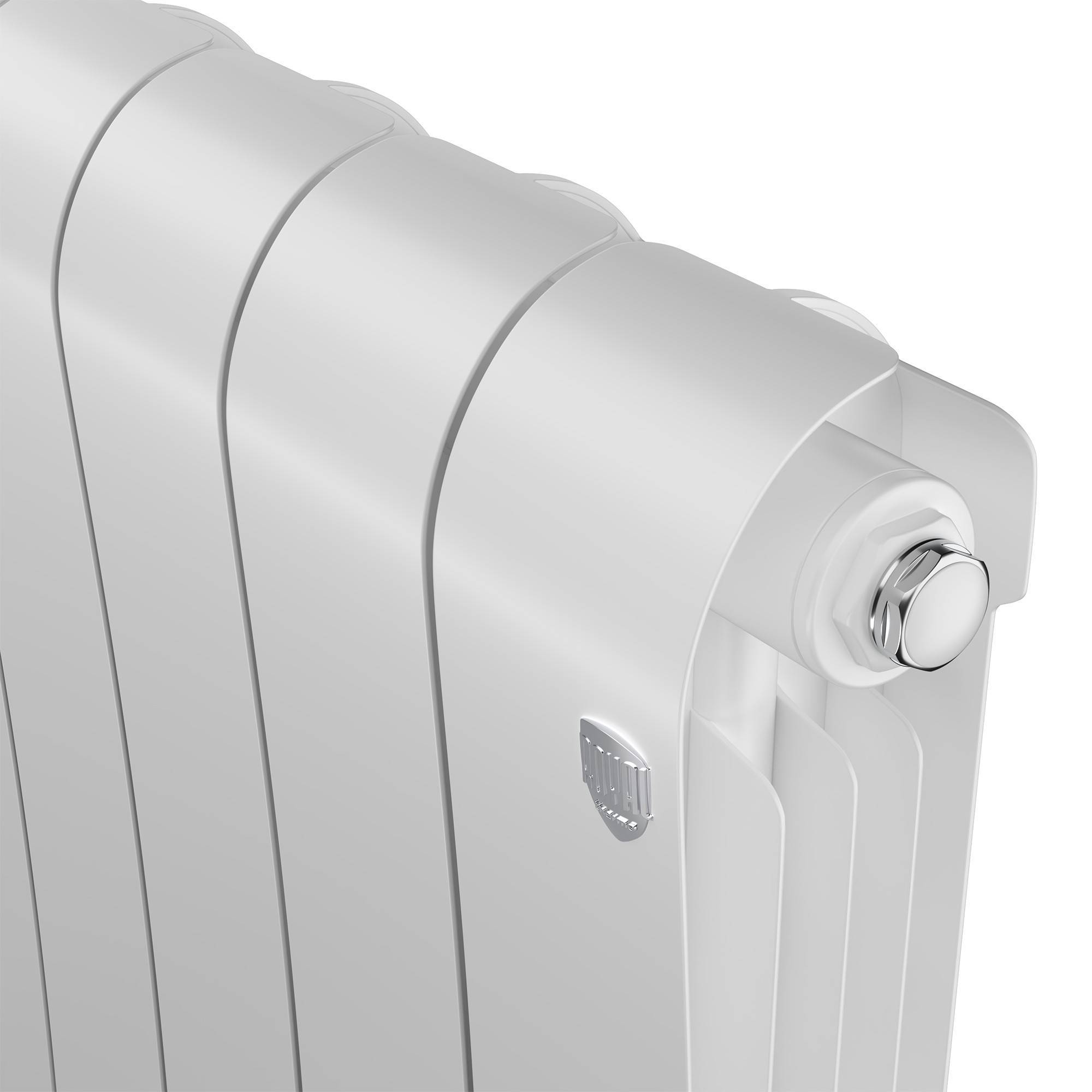 Радиатор биметаллический Royal Thermo Infinity 500 Bianco Traffico 10 секций боковое подключение НС-1629656