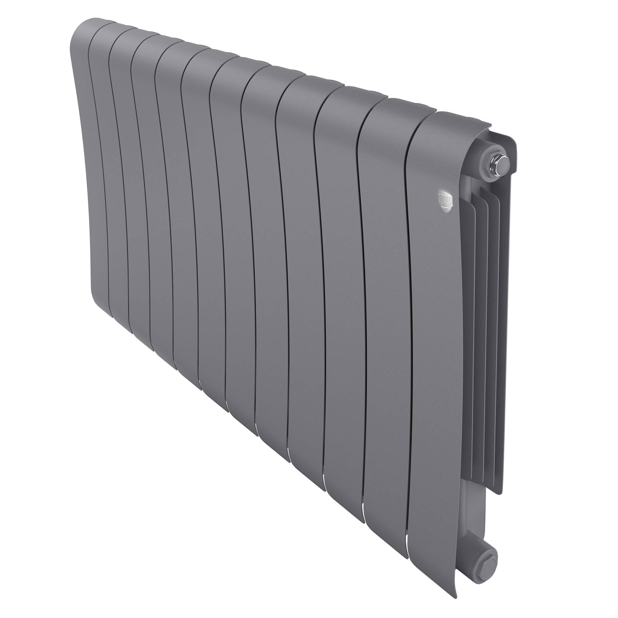 Радиатор биметаллический Royal Thermo Infinity 500 Silver Satin 12 секций боковое подключение НС-1630025