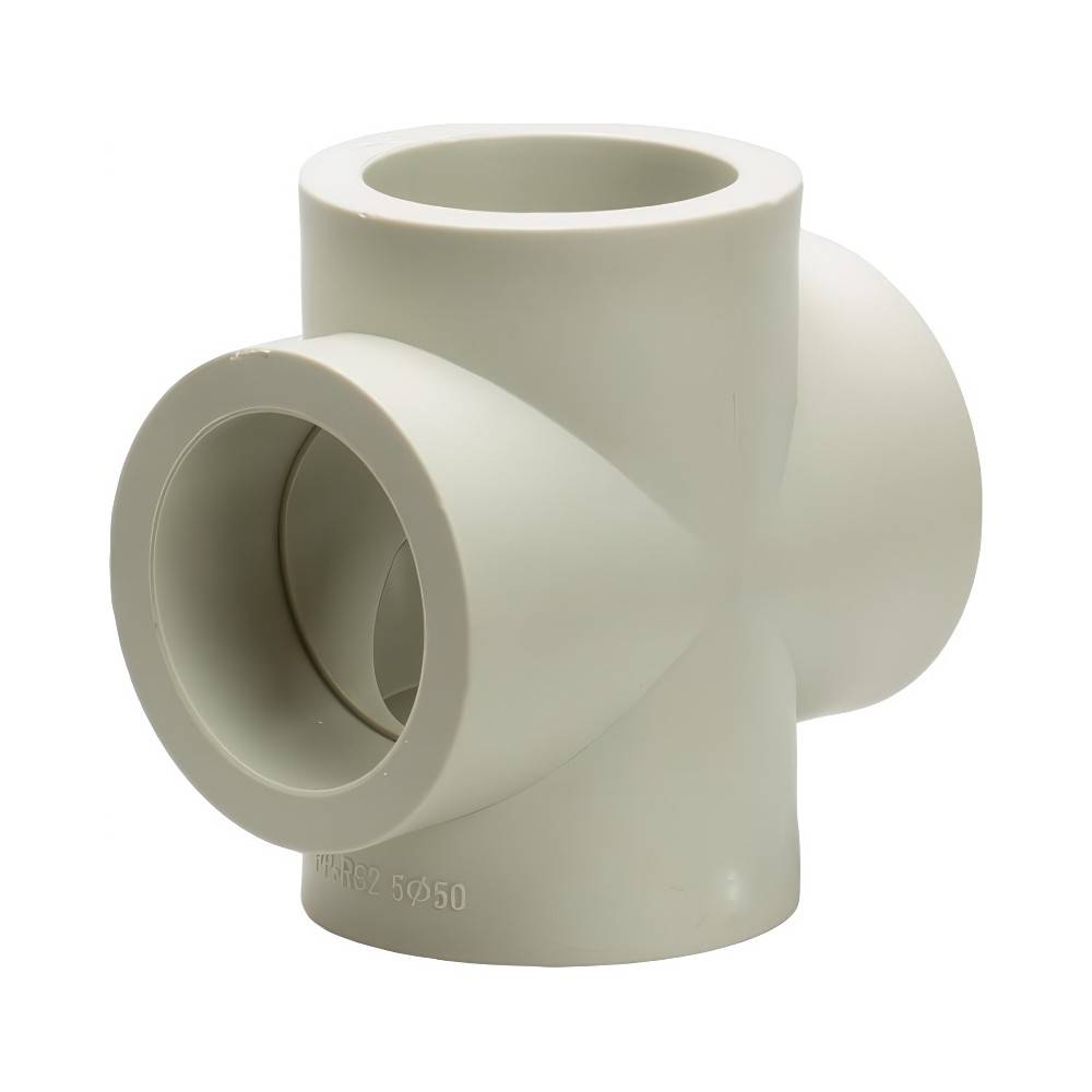 Крестовина полипропиленовая Lammin PPR 50 мм серая НС-1641571