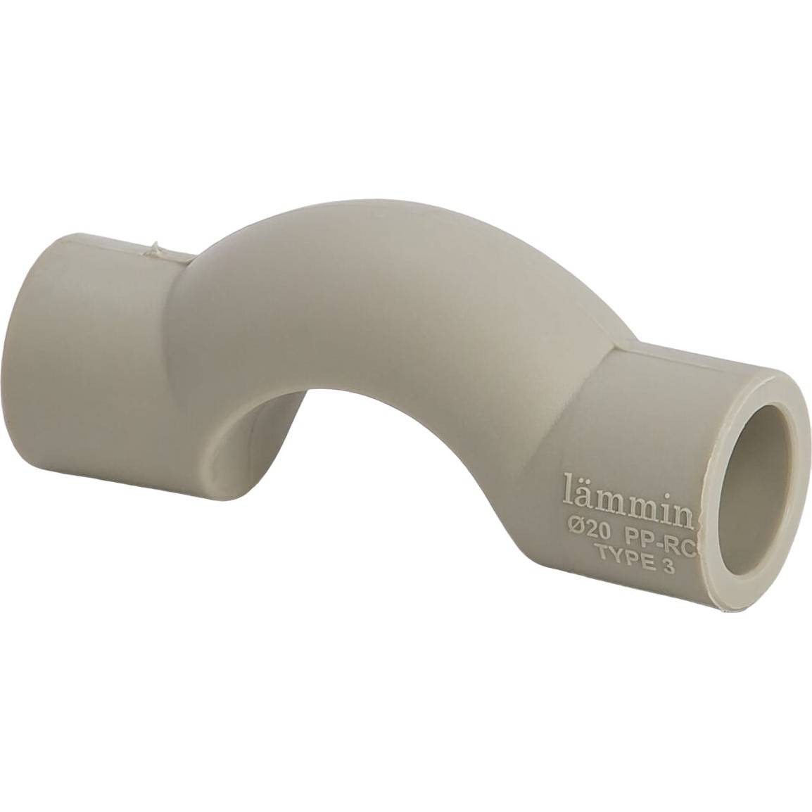 Обвод полипропиленовый Lammin PPR укороченный 20 мм серый 1641845