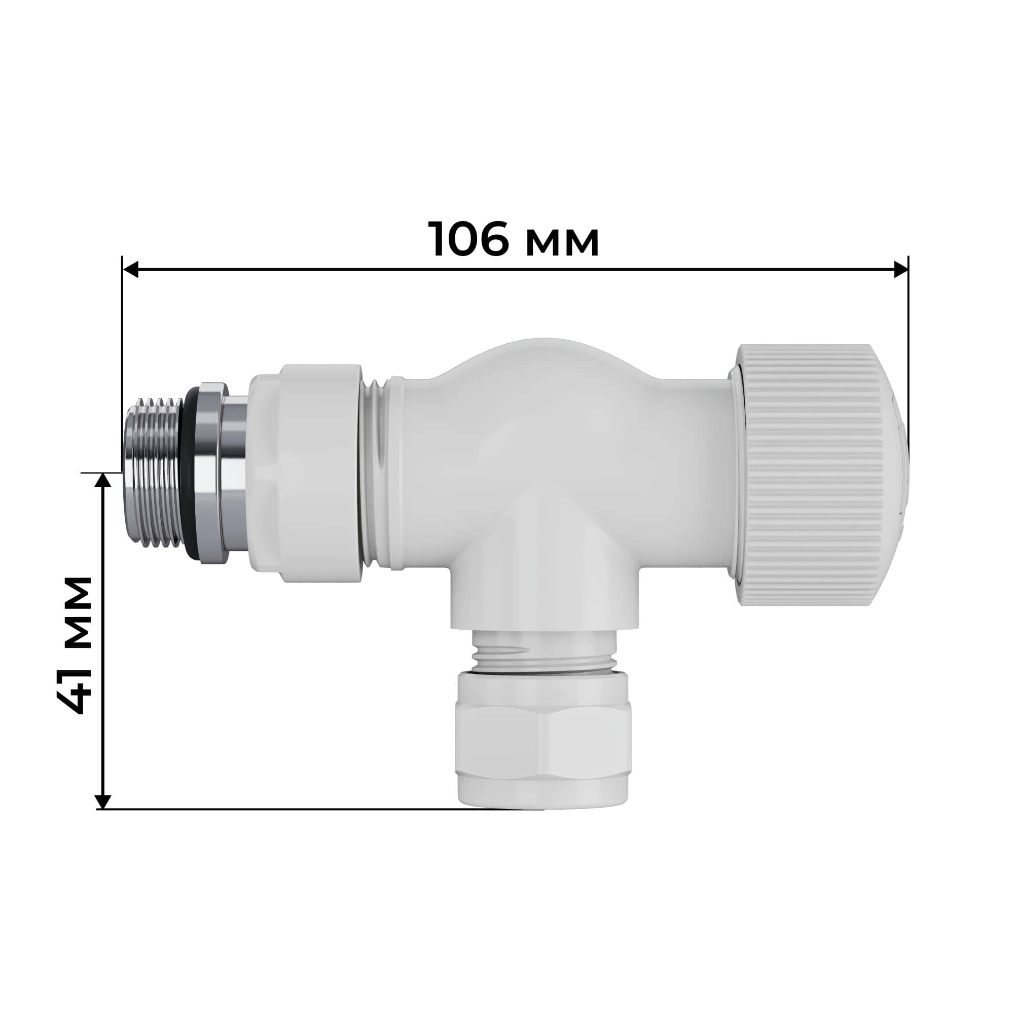 Набор термостатический осевой Royal Thermo Design Pro 15 мм M30x1,5 Белый НС-1646642