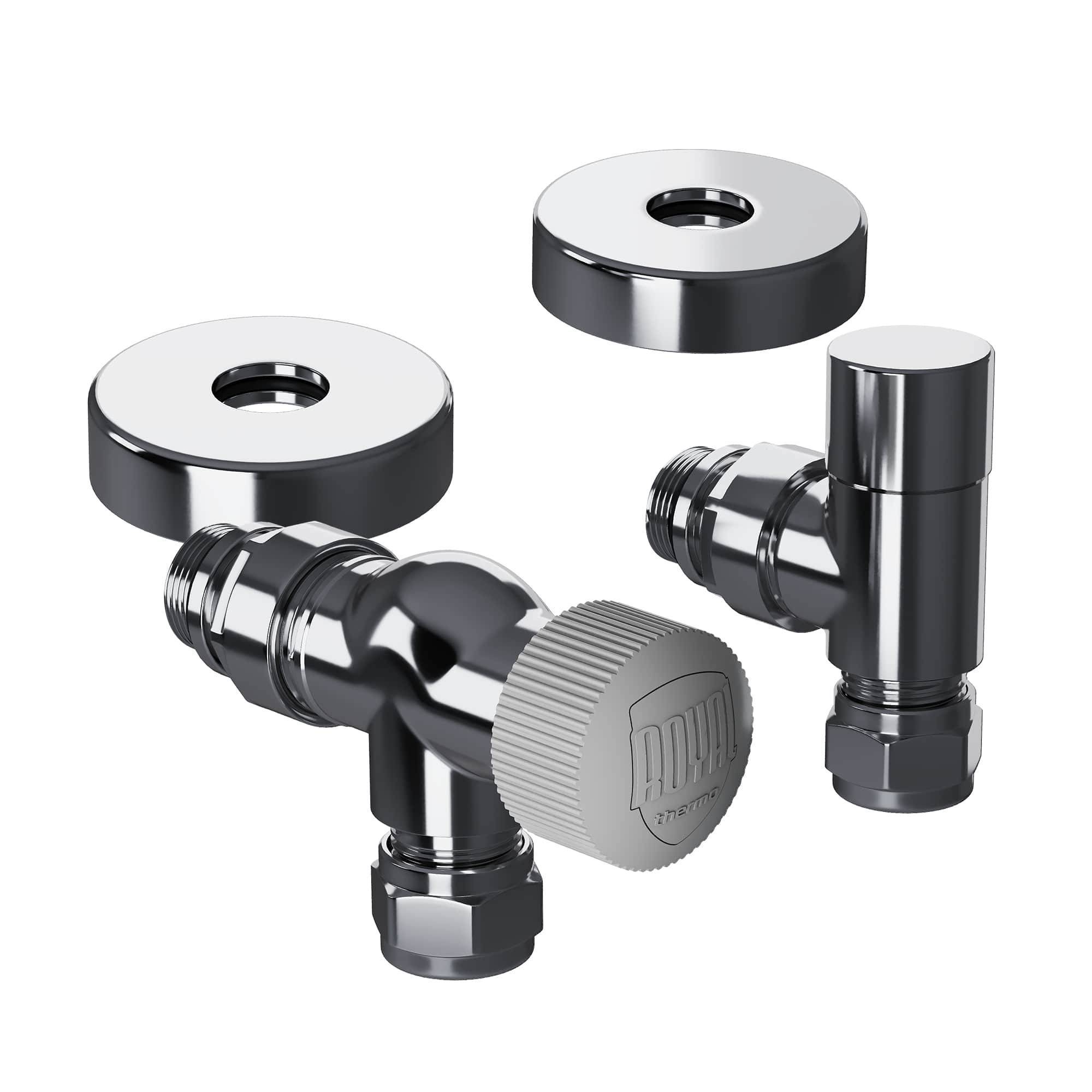 Набор термостатический осевой Royal Thermo Design Pro 15 мм M30x1,5 Хром НС-1646643