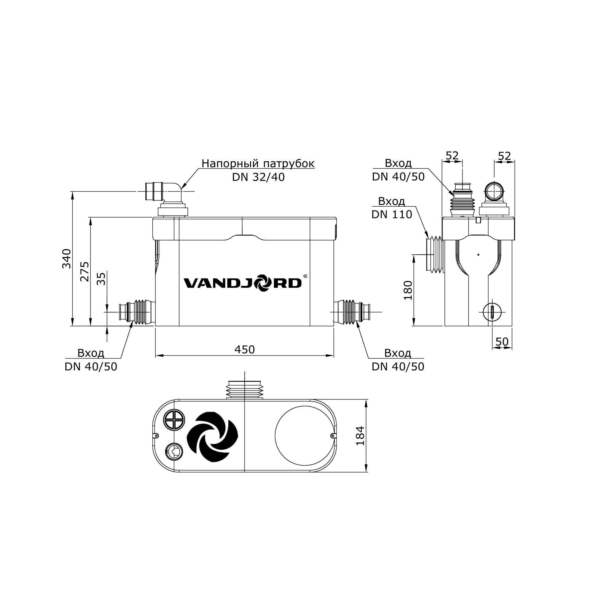 Канализационная насосная установка Vandjord CITILIFT TRIO 1691429