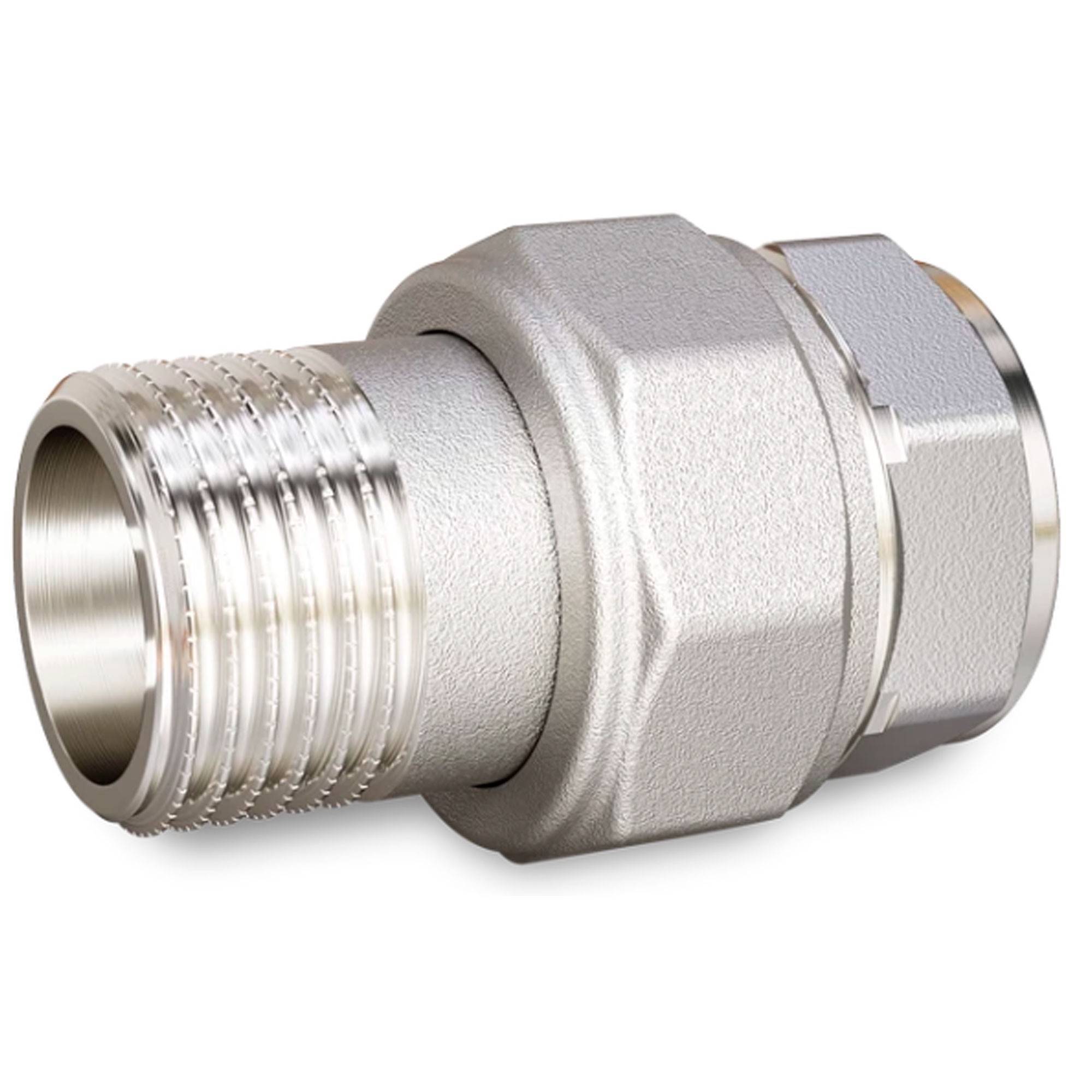 Соединение разъемное прямое LD американка DN15 вн-нр латунь никелированная LD.67.530.15