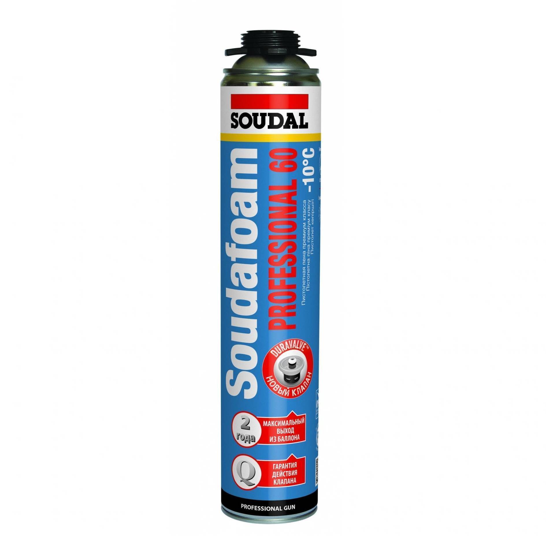 Пена монтажная пистолетная зимняя Soudal Soudafoam Professional 60 750 мл 1633843