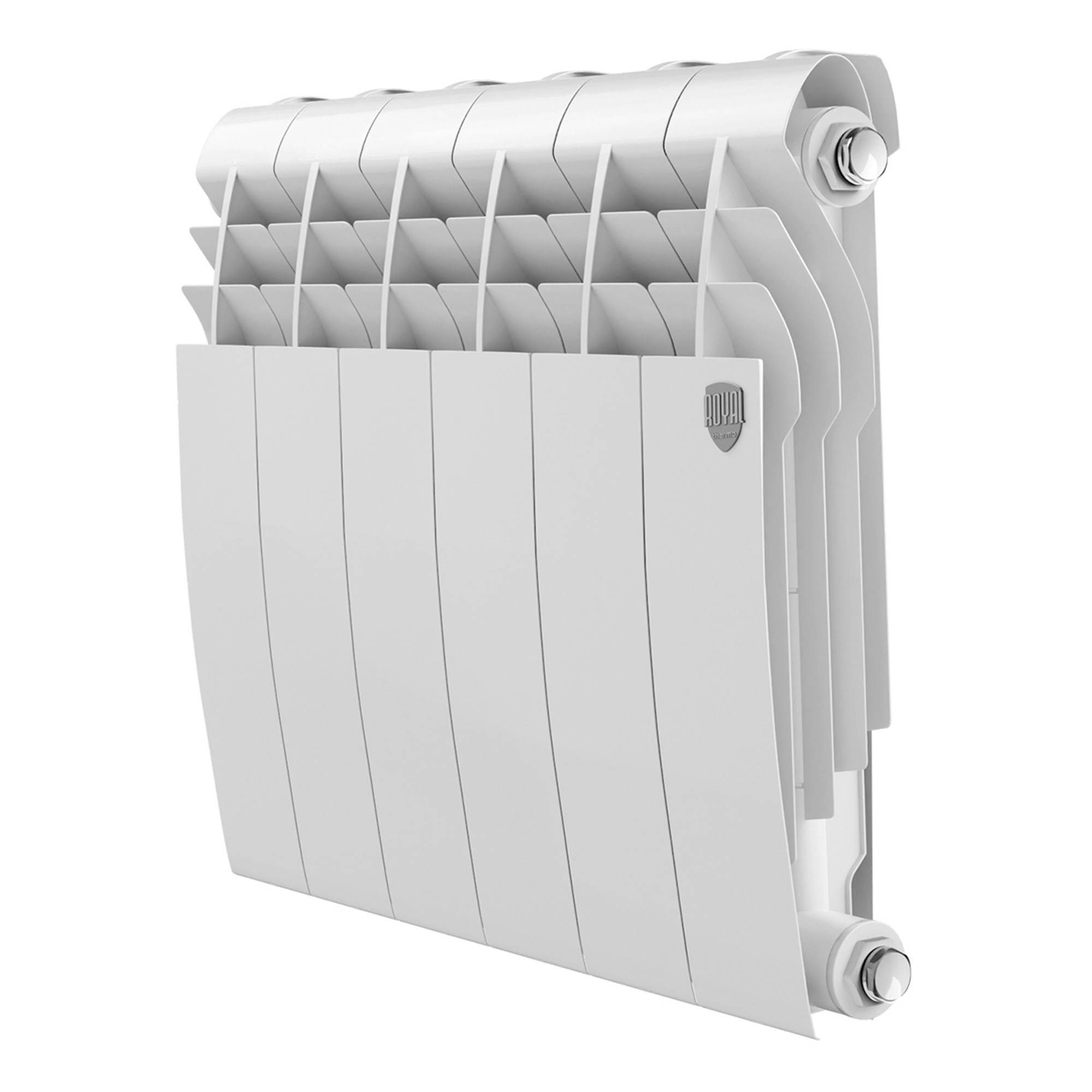Радиатор биметаллический Royal Thermo BILINER 350 Bianco Traffico 6 секций боковое подключение RAL 9016 НС-1682240