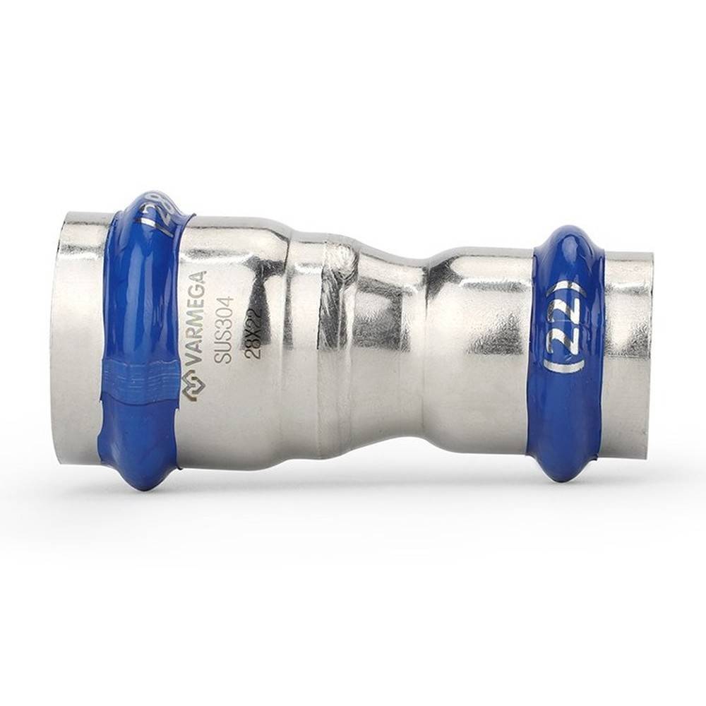 Муфта двухраструбная переходная Varmega Inox Press 28x15 мм VMIP25-2815