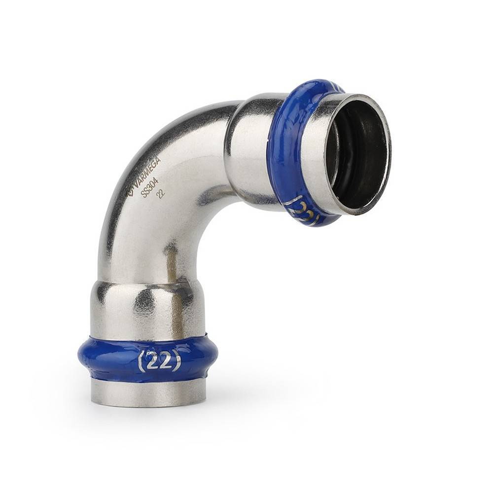 Угольник 90° двухраструбный Varmega Inox Press 54 мм 1659672