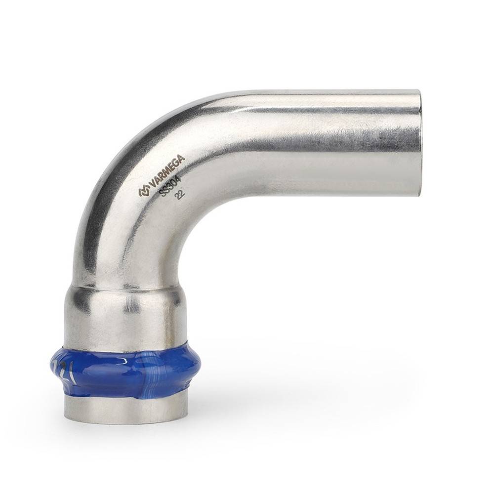 Угольник 90° однораструбный Varmega Inox Press 15 мм 1659673