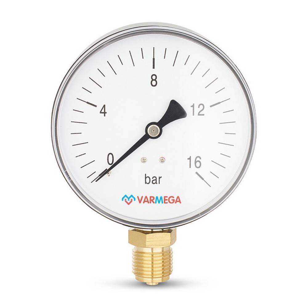 Манометр радиальный Varmega 100 мм 16 бар 1/2 VMMT10-101604