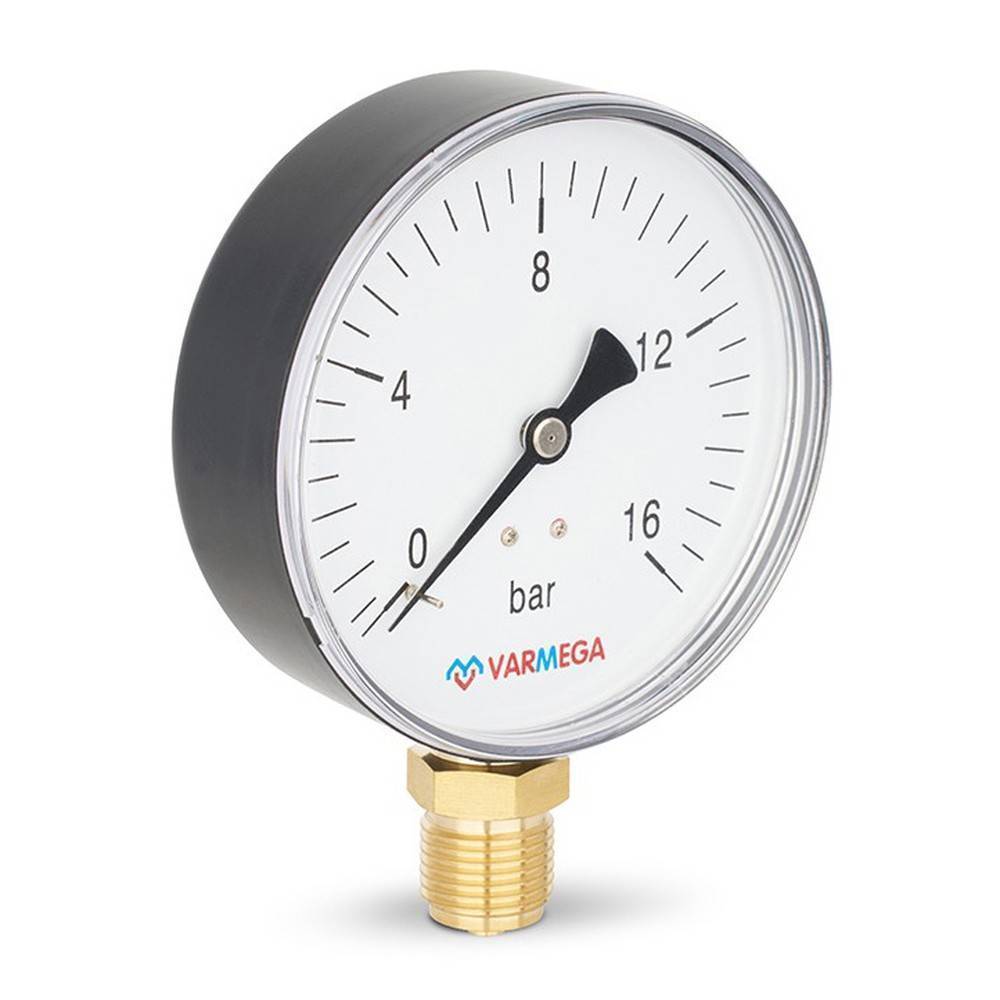 Манометр радиальный Varmega 100 мм 16 бар 1/2 VMMT10-101604