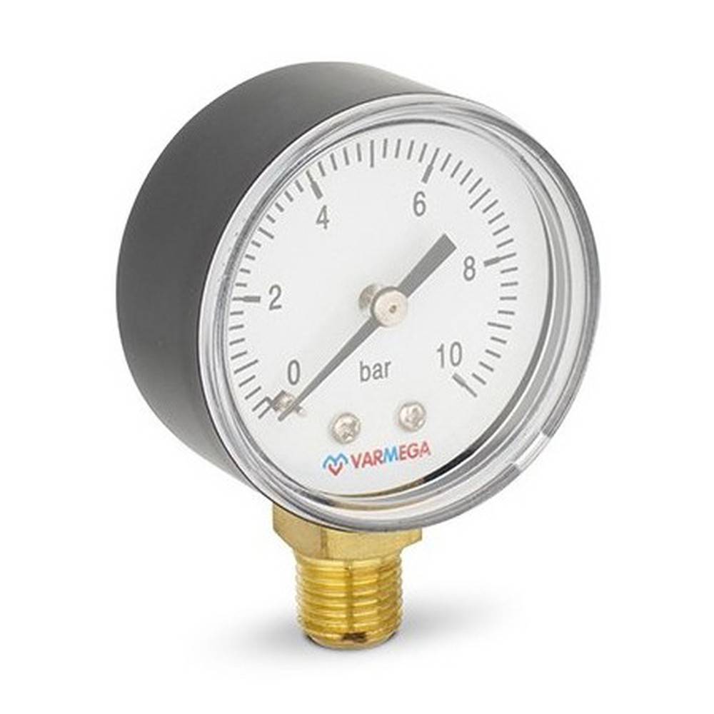 Манометр радиальный Varmega 50 мм 10 бар 1/4 VMMT10-501002
