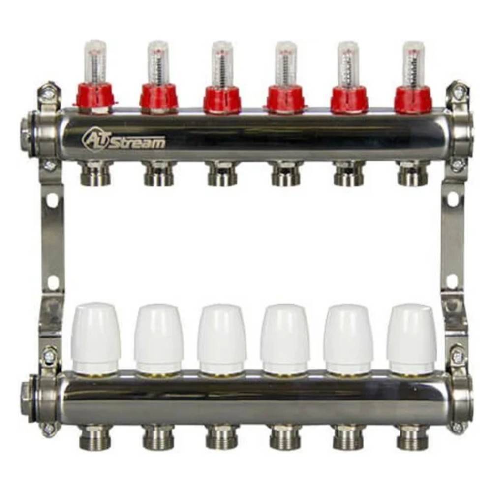 Коллекторная группа Altstream 1 x 11 x 3/4 с расходомерами сталь 203011