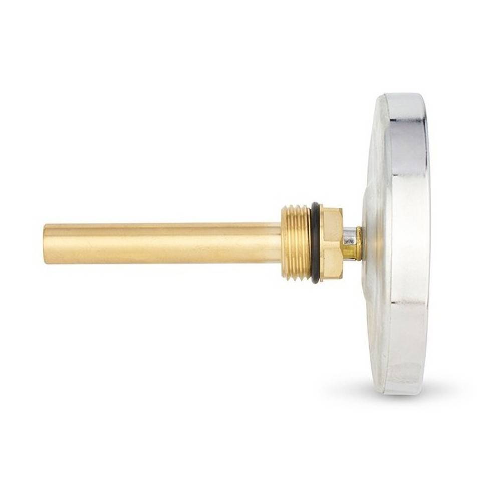 Термометр биметаллический VARMEGA 80 мм 0-120 °C погружной 1/2 штуцер 75 мм VMMT01-807504