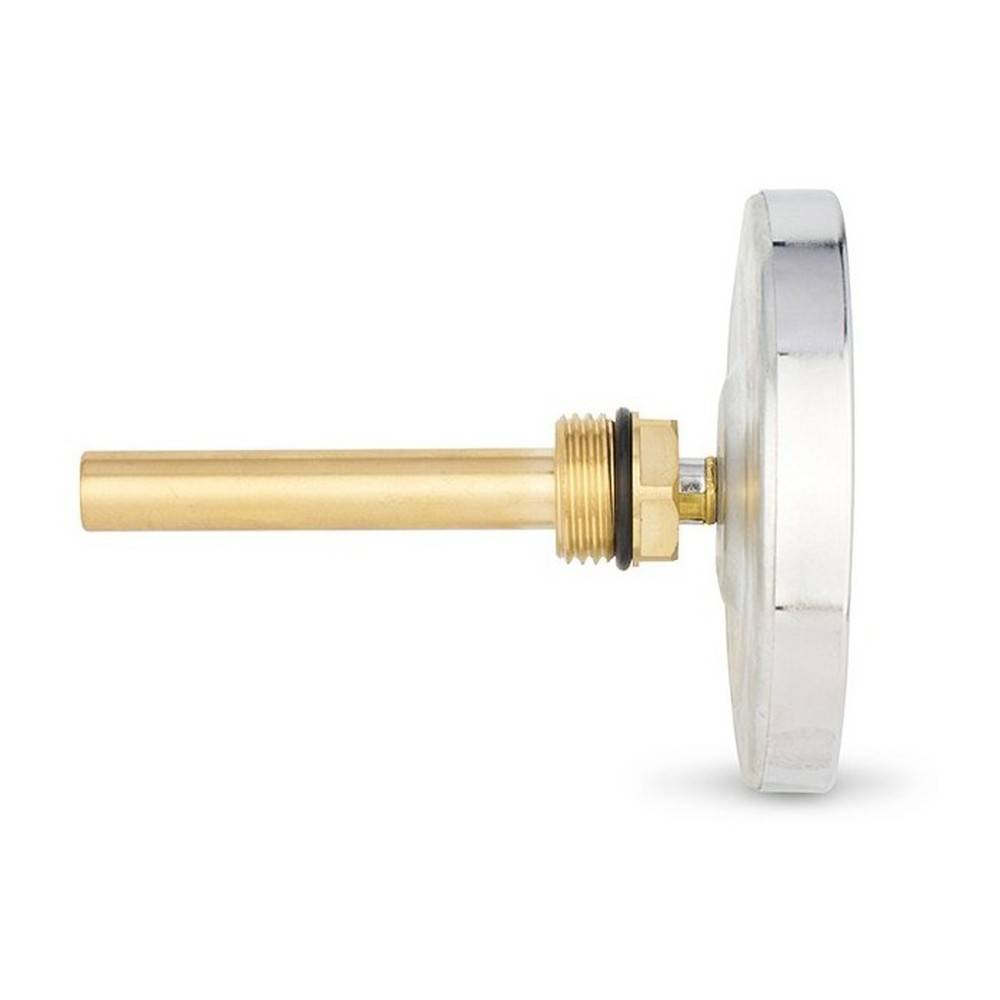 Термометр биметаллический VARMEGA 80 мм 0-160 °C погружной 1/2 штуцер 75 мм VMMT02-807504